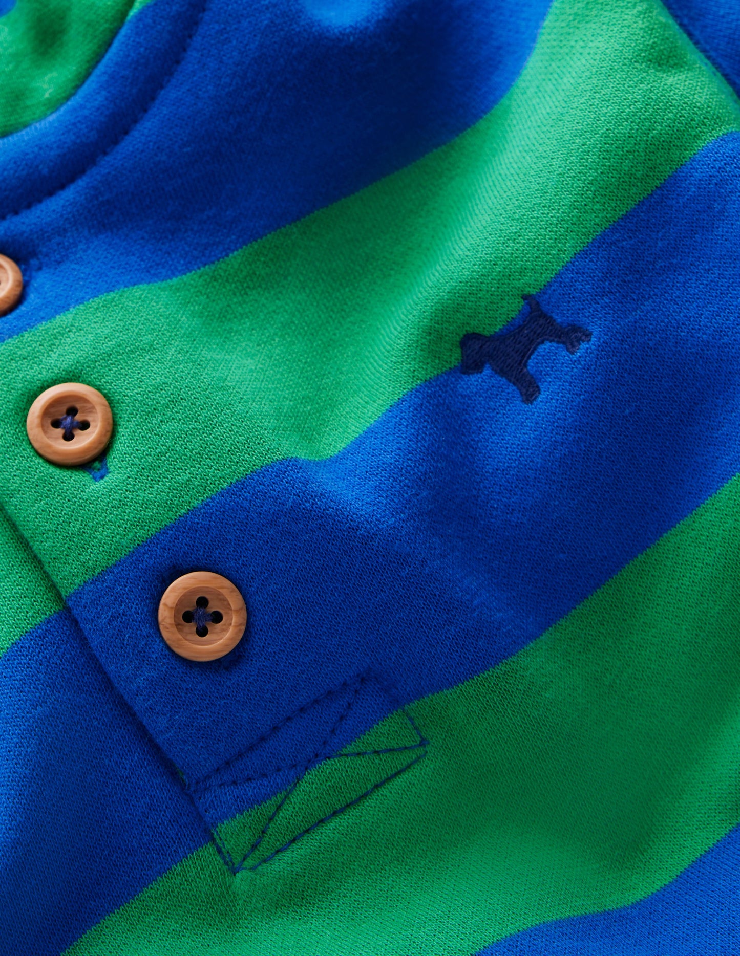 Button-Down-Kapuzenpullover-Setzlingsgrün/Eisvogelblau