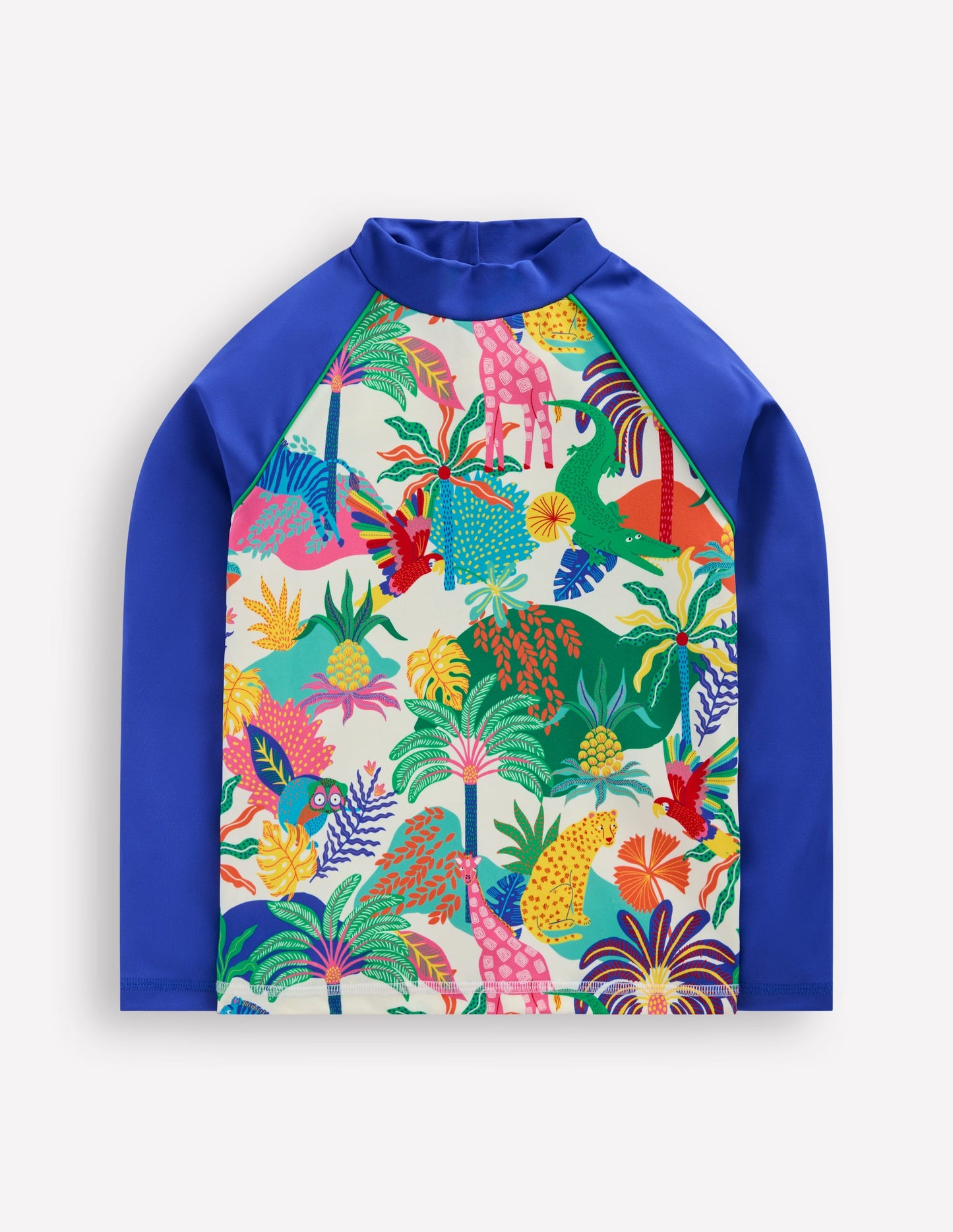 Rash Top mit Logo-Naturweiß Bunt Dschungel