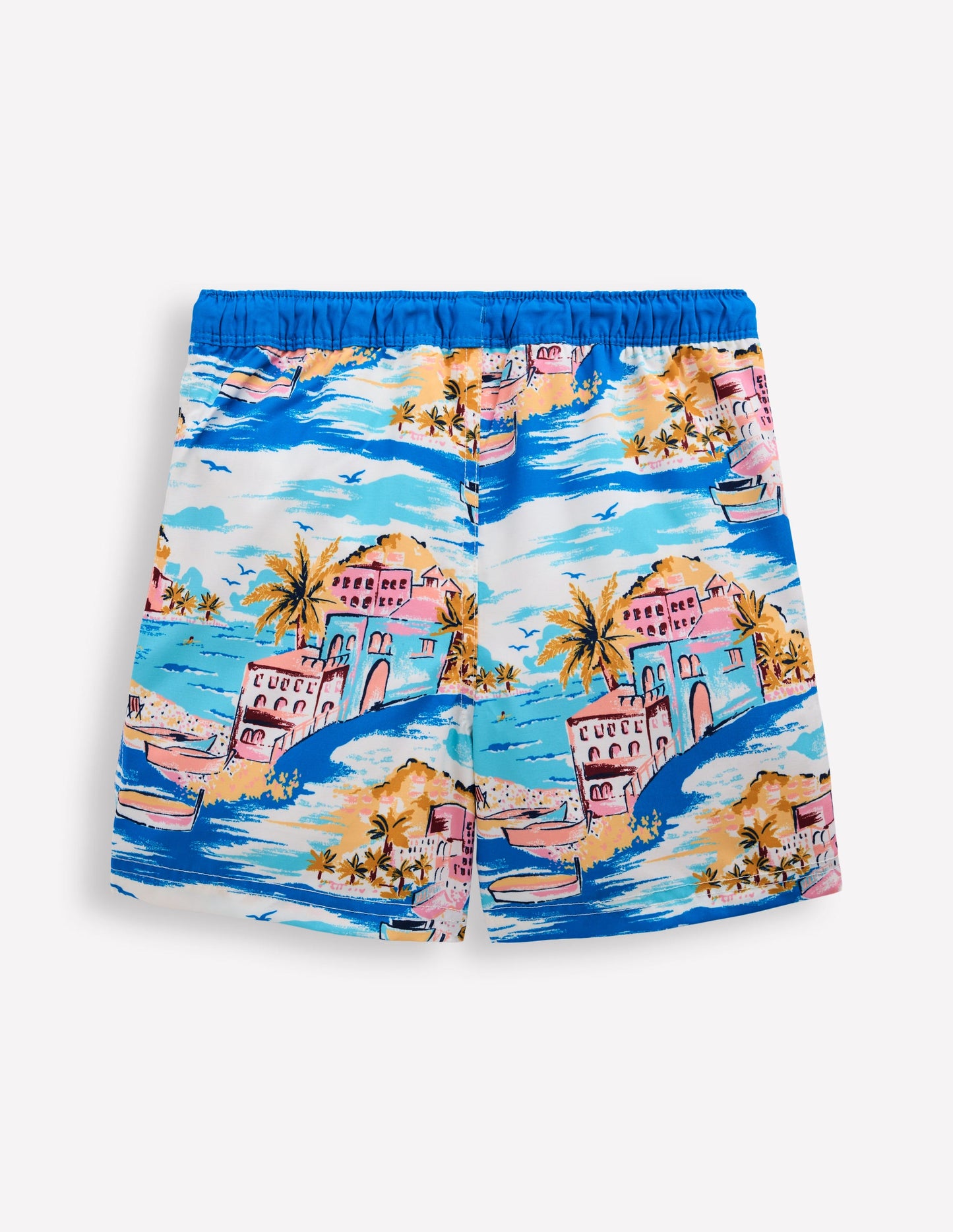 Badeshorts-Bunt, Küstenszene