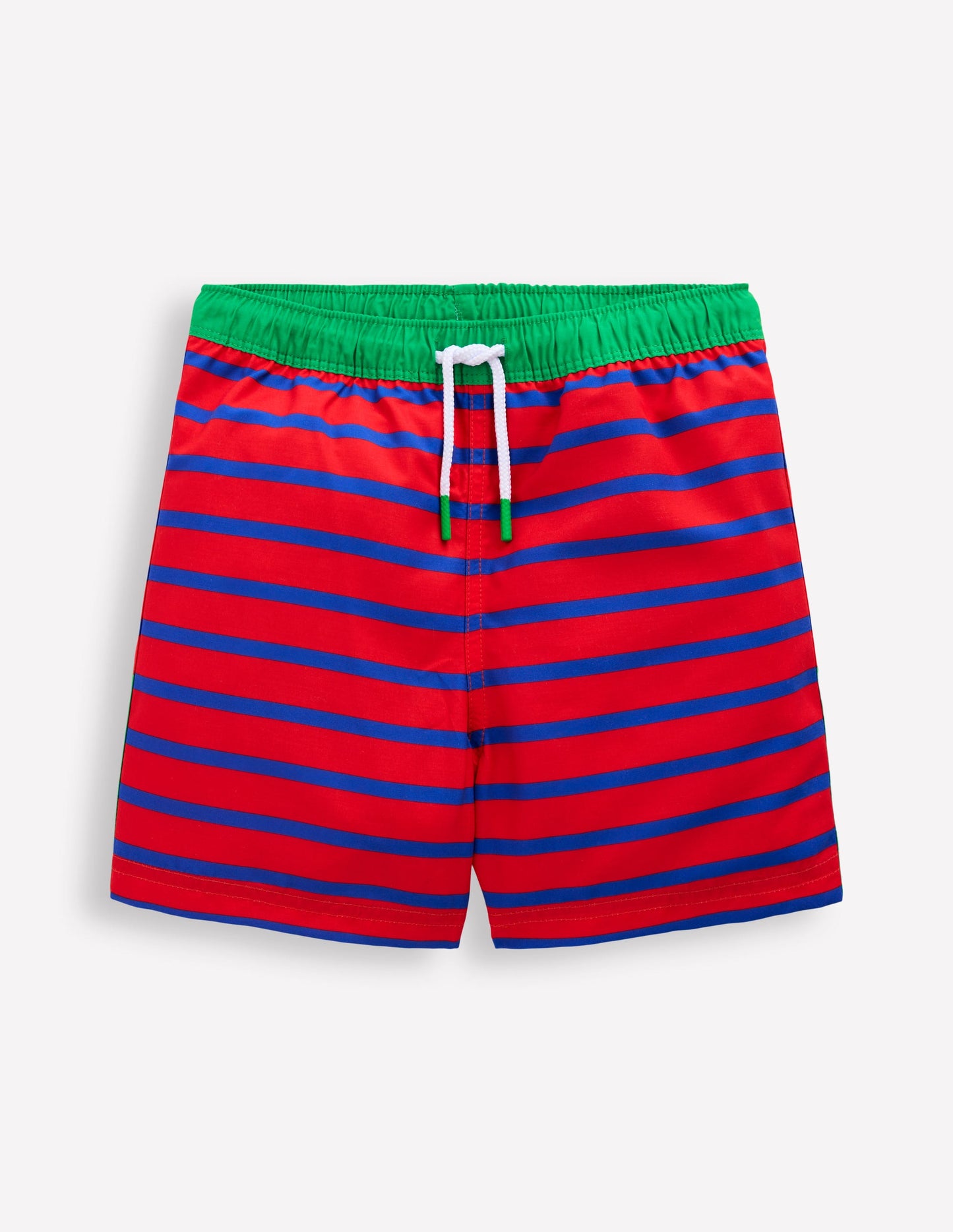 Badeshorts-Galerie-Blau/Mohnblumenrot Krokodil