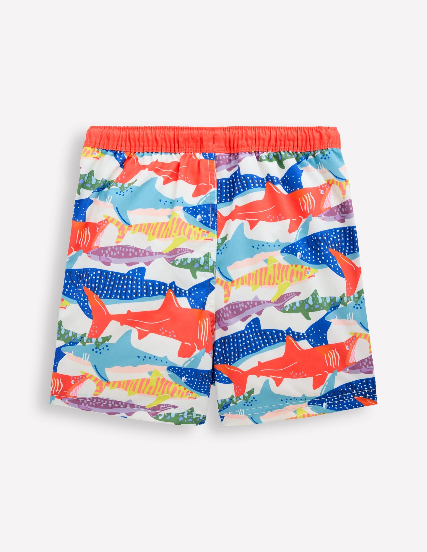 Badeshorts-Naturweiß Risodruck Hai
