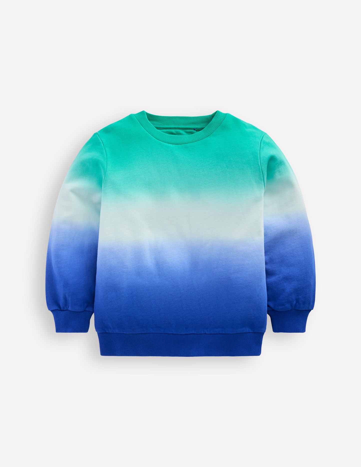 Batik-Sweatshirt-Leuchtendes Blau/Aquamarinblau