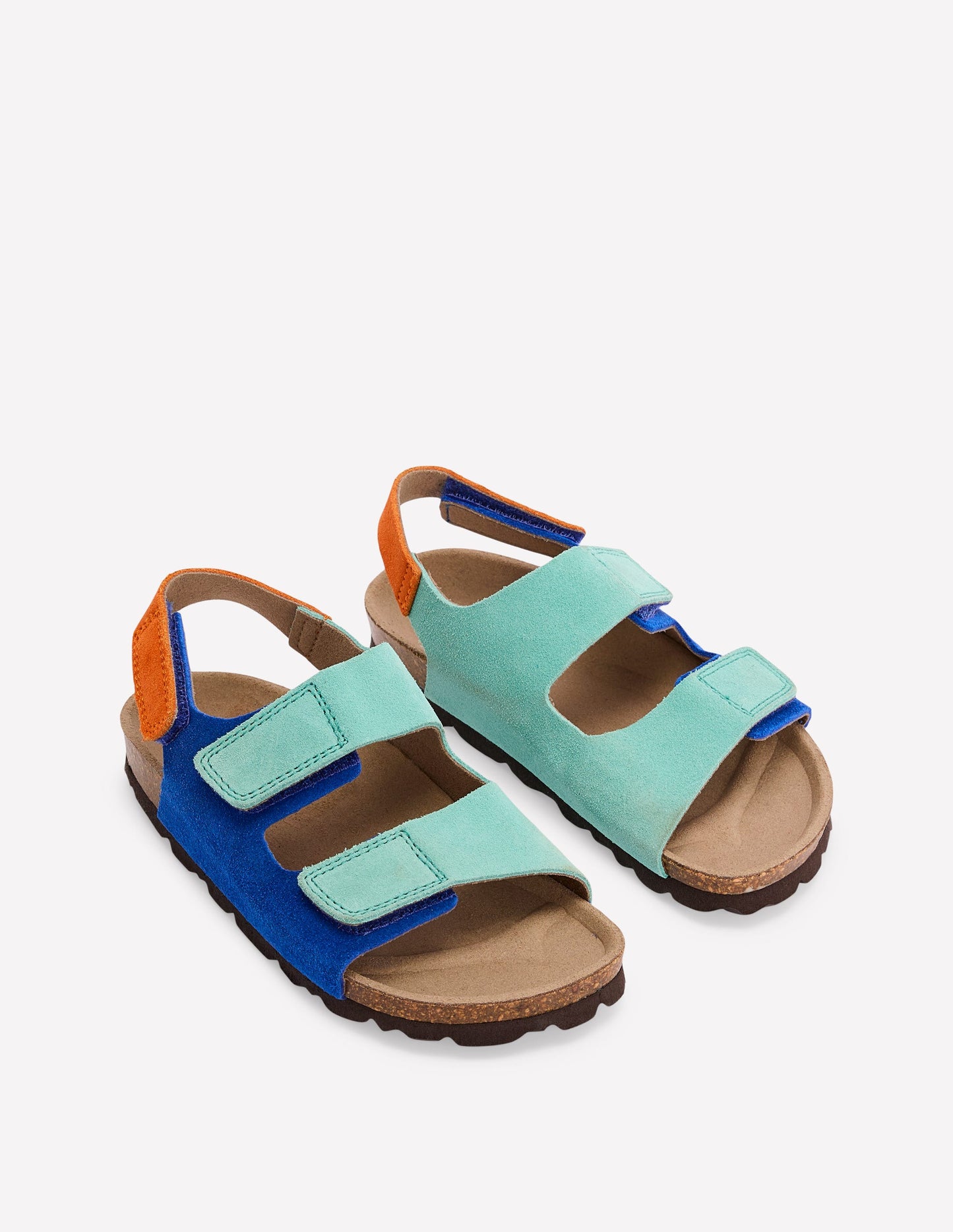 Sandalen in Blockfarben-Blau Blockfarben
