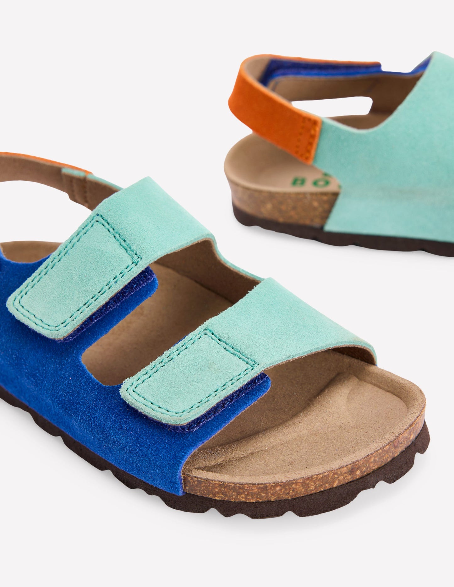 Sandalen in Blockfarben-Blau Blockfarben