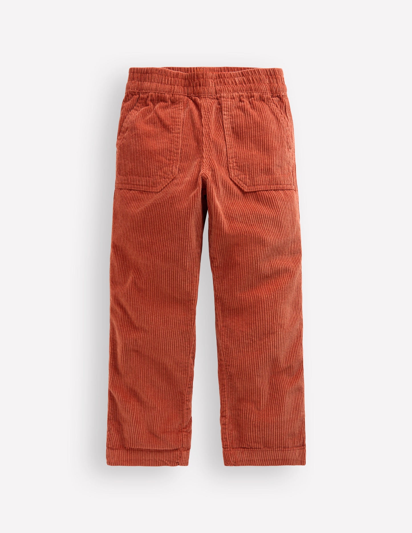 Pull-on Cord Trousers-Roasted Chestnut Brown