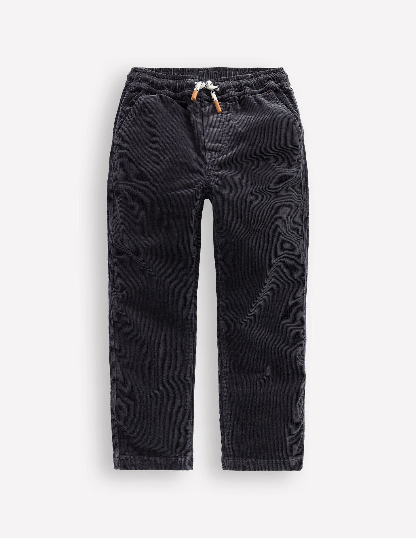 Pantalon slim à enfiler-Velours côtelé anthracite