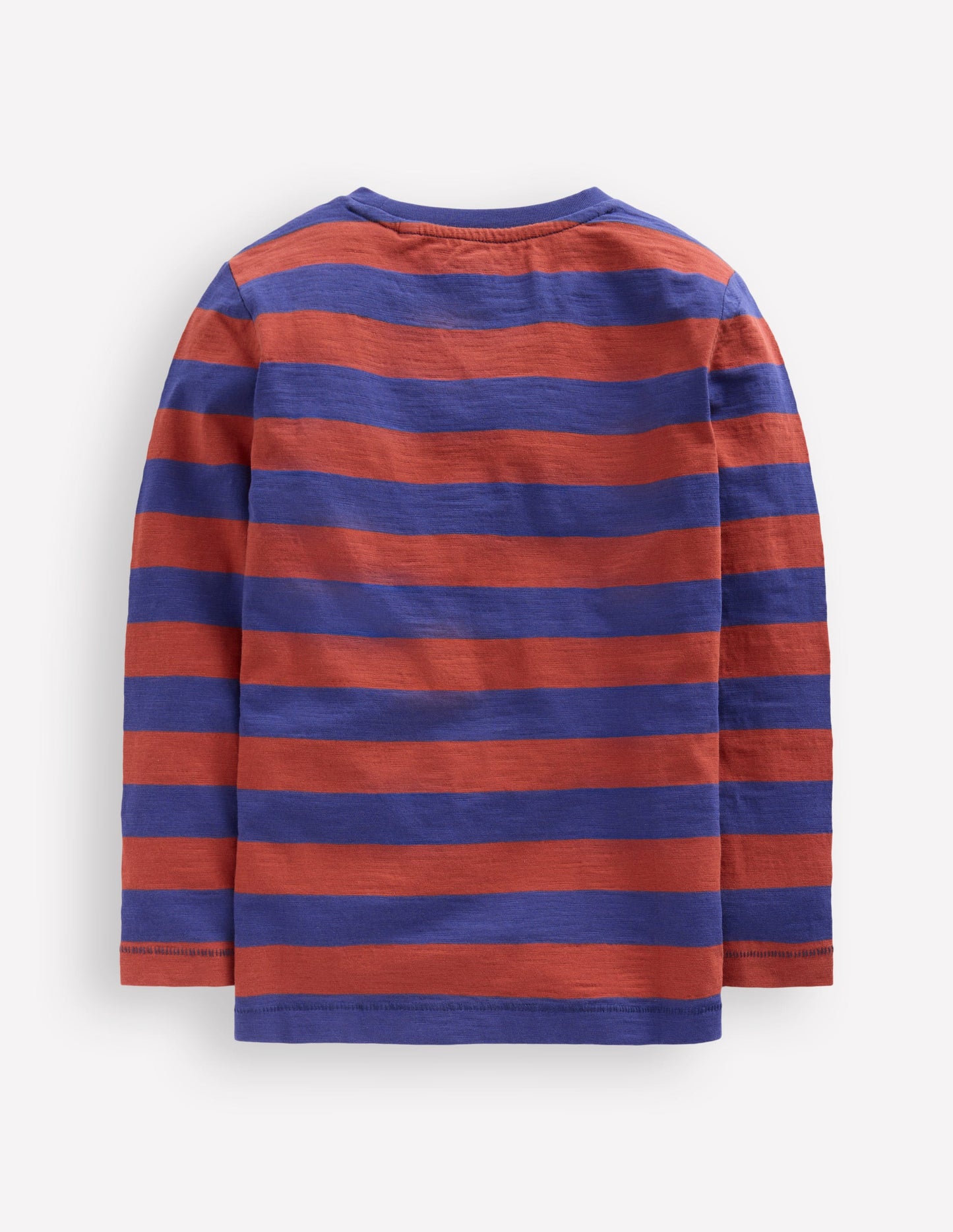 T-shirt pour tous les jours à manches longues-Bleu tribord/marron châtaigne