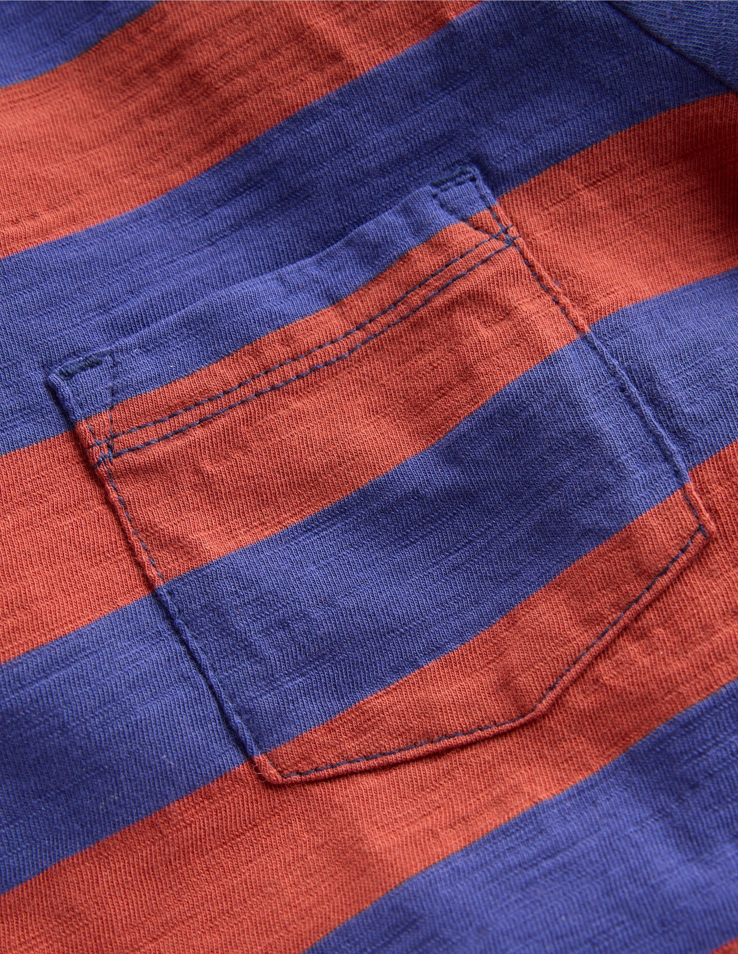 T-shirt pour tous les jours à manches longues-Bleu tribord/marron châtaigne