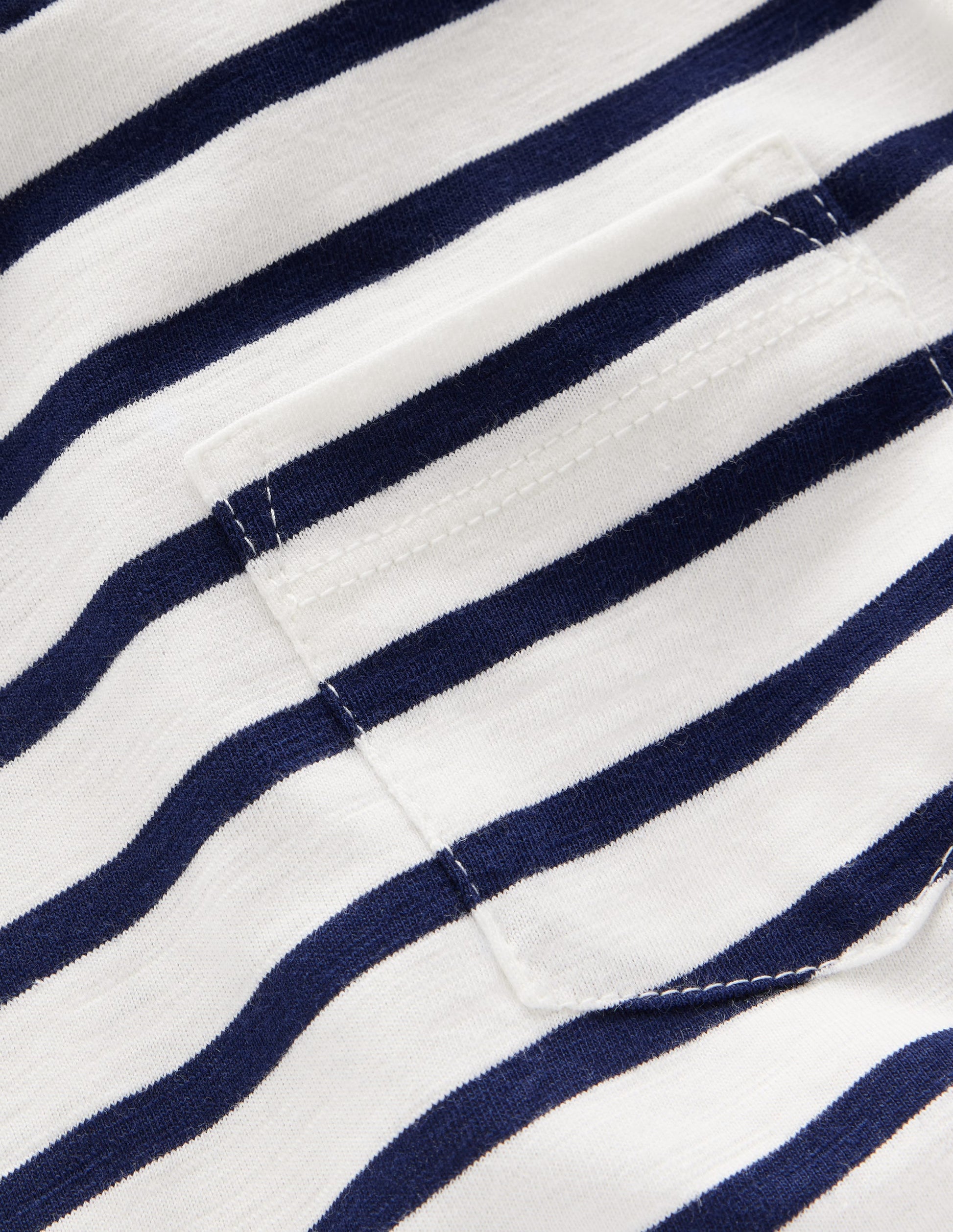 Langärmliges T-Shirt für den Alltag-Zartes Naturweiß/Schuluniform-Marineblau-3