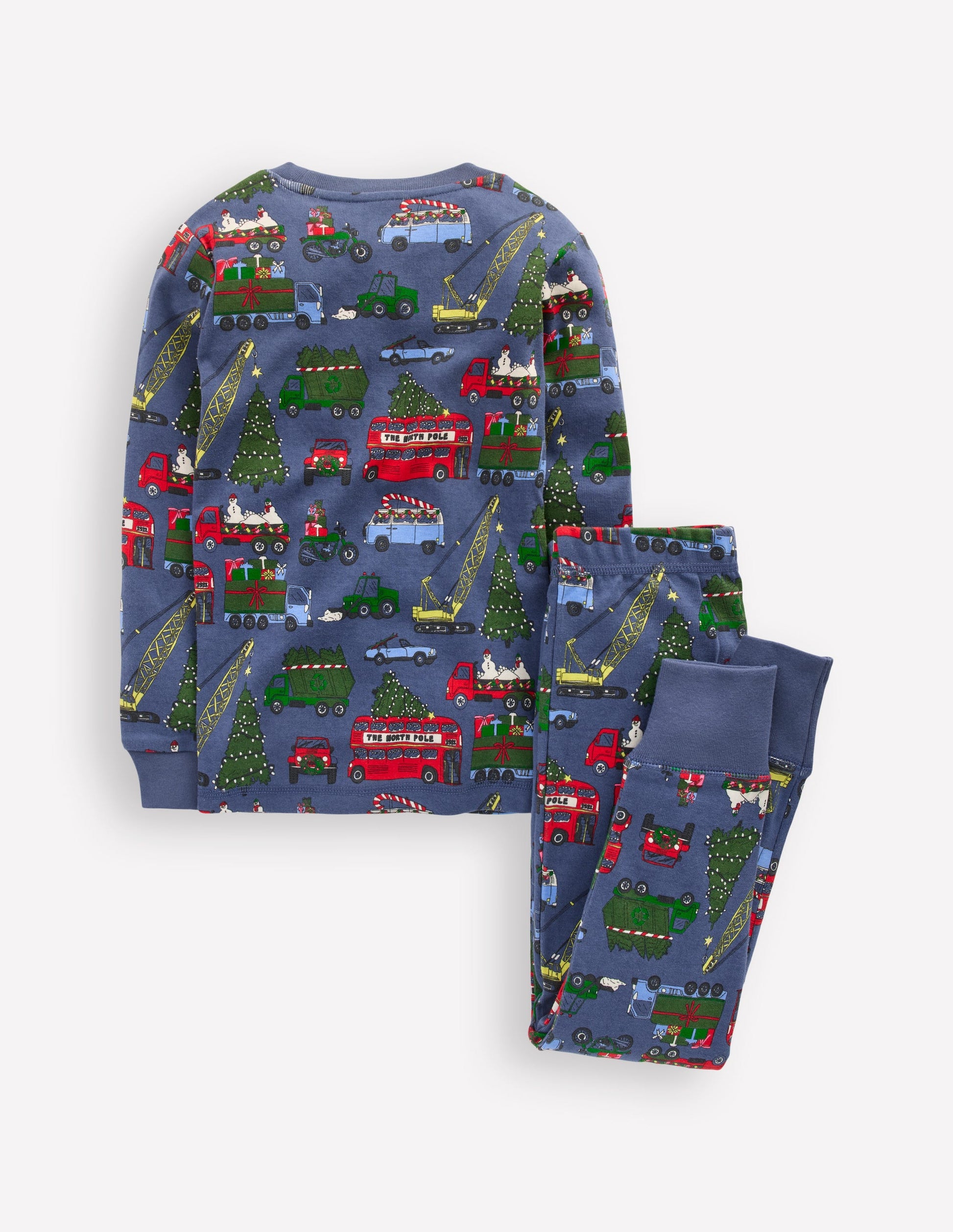 Eng anliegender, im Dunkeln leuchtender Schlafanzug-Festliche Autos-2