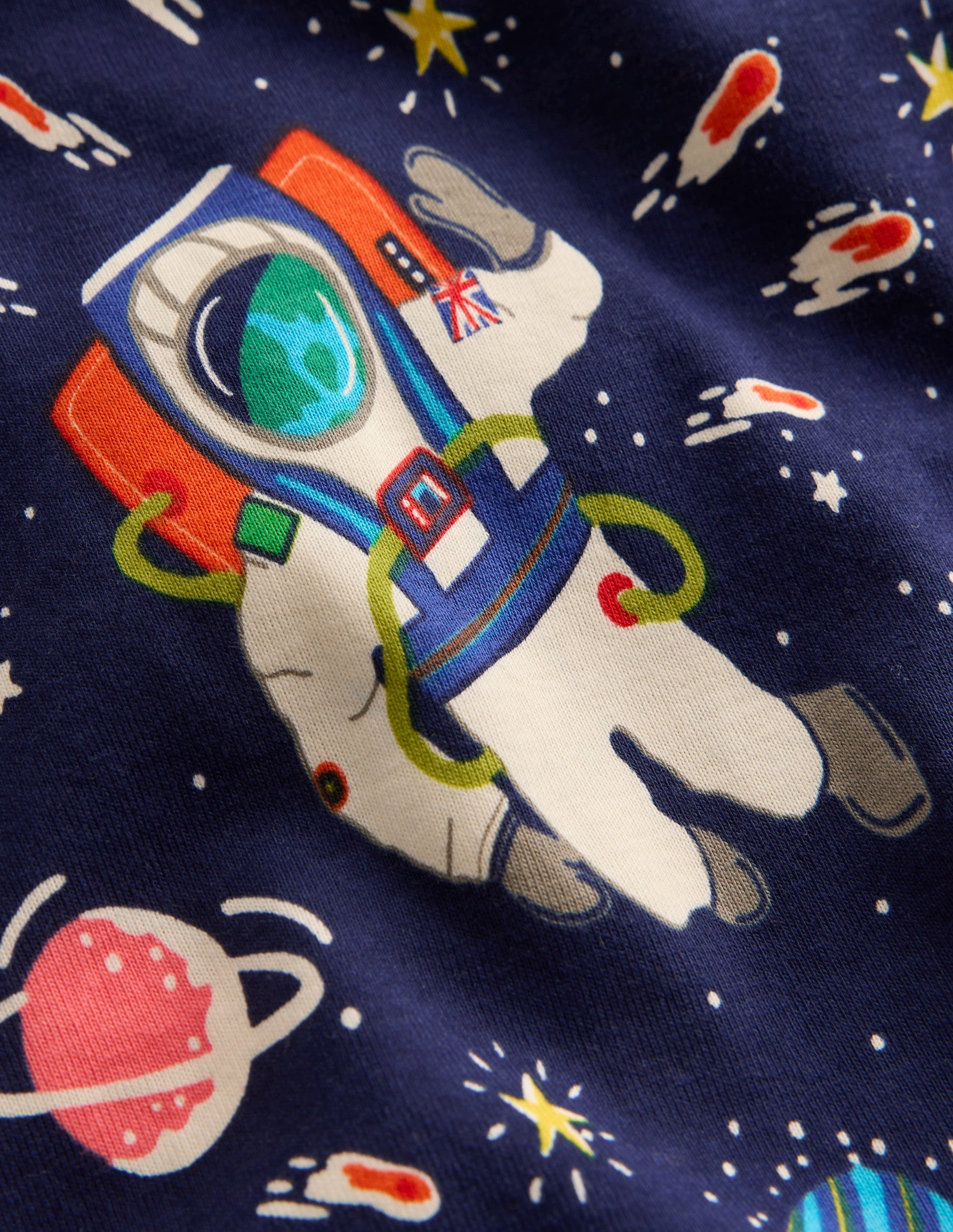 Snug Glow-In-The-Dark Pyjamas-Medieval Blue Astro-3