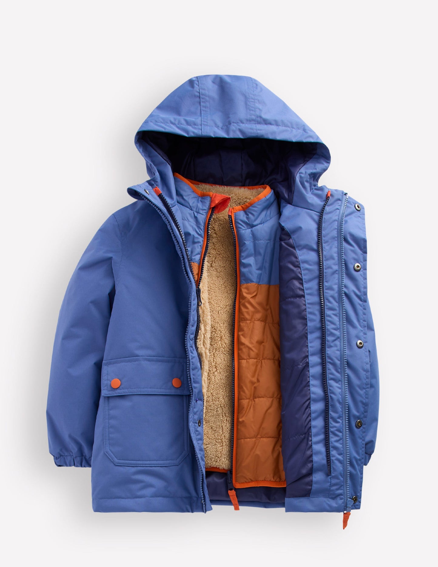 Manteau imperméable 4-en-1-Rivière bleue