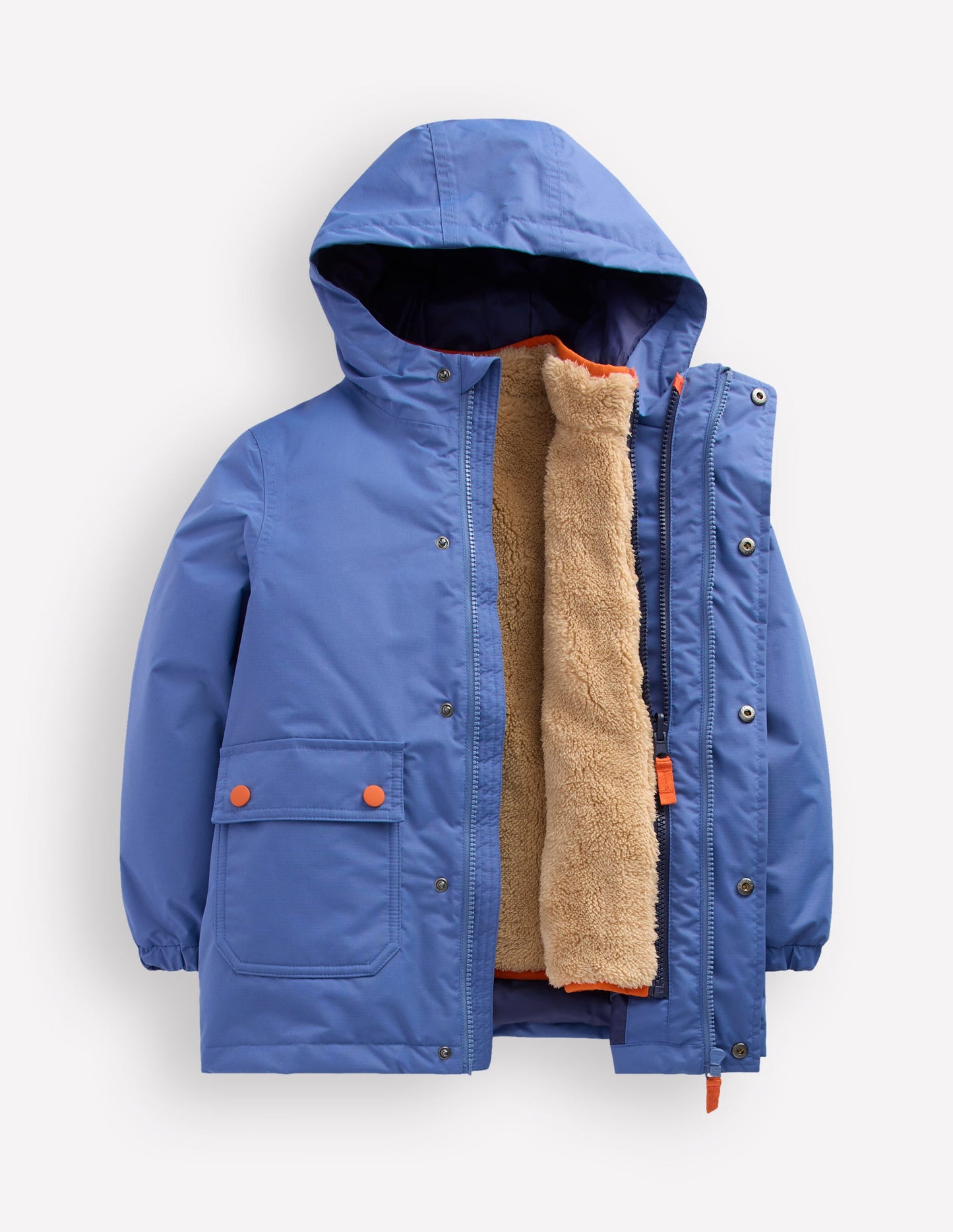 Manteau imperméable 4-en-1-Rivière bleue