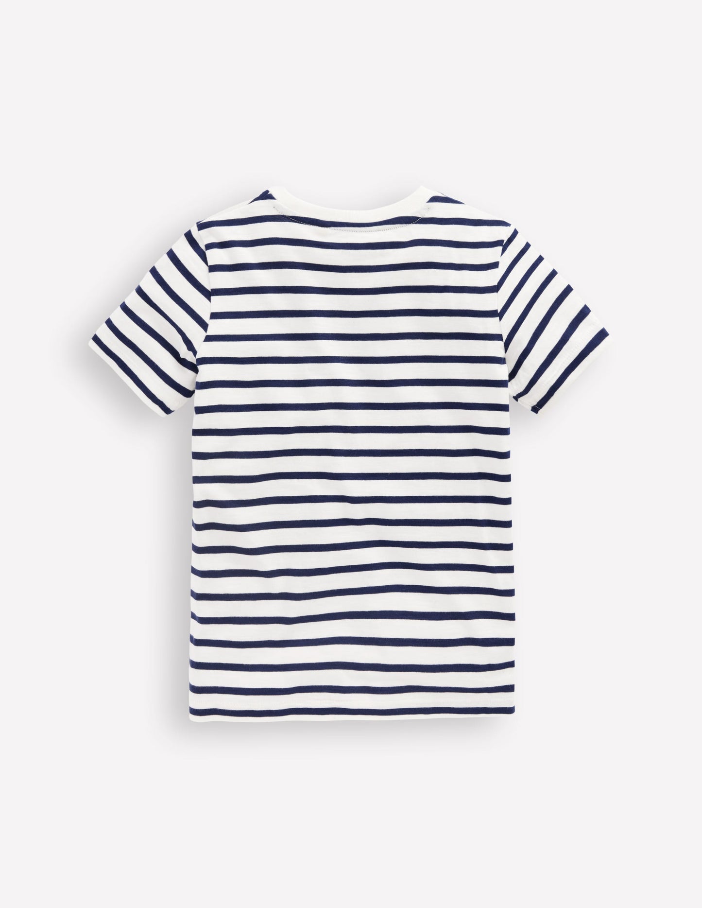 T-Shirt für den Alltag-Dunkelblau/Ecru