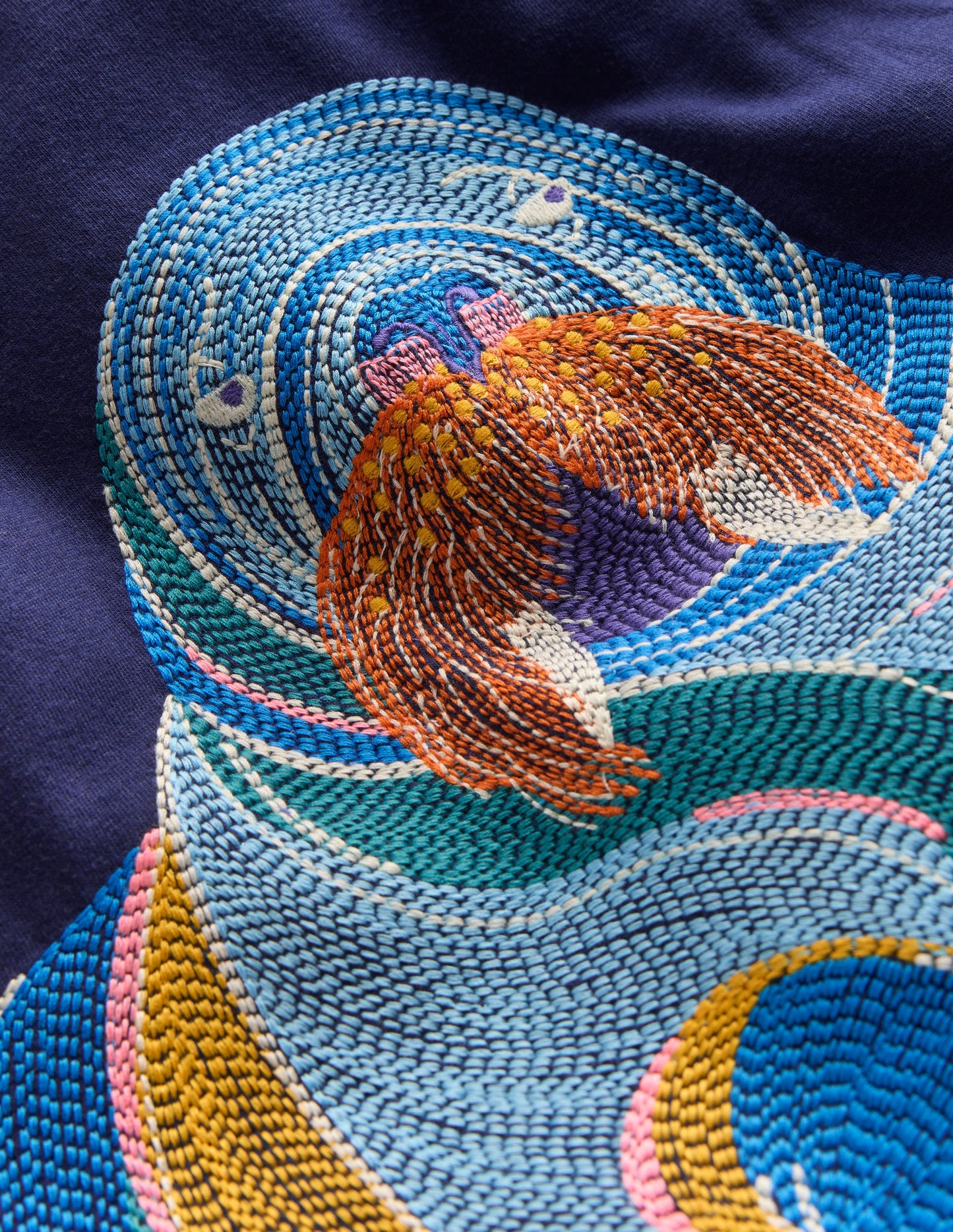 Langarmshirt mit Superstitch-Design-Mittelalterliches Blau Walross