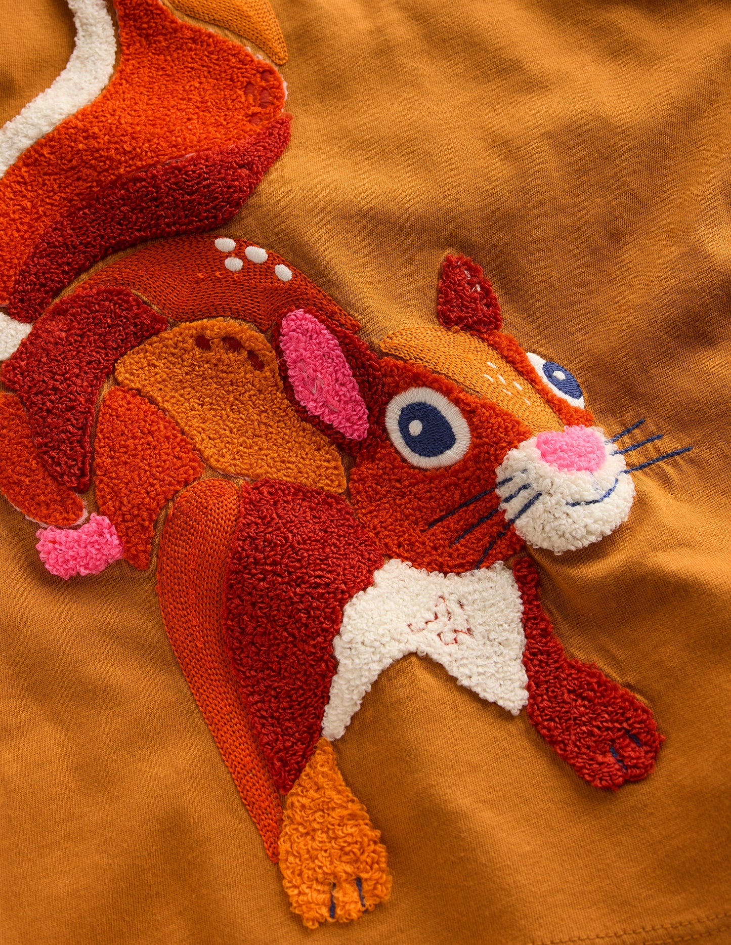 Langarmshirt aus Bouclé-Toffeebraun Eichhörnchen