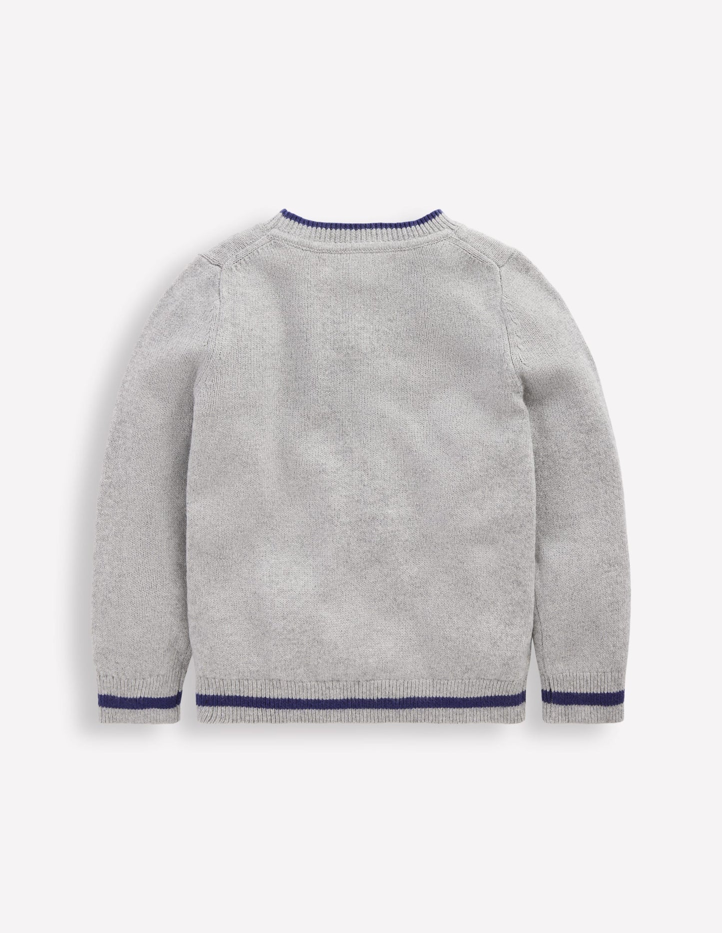 Origineller Pullover mit Logo-Grau Meliert Autos