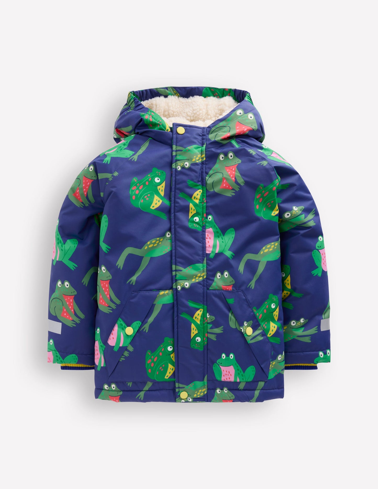 Anorak mit Teddyfellfutter-Dämmerlicht Frösche
