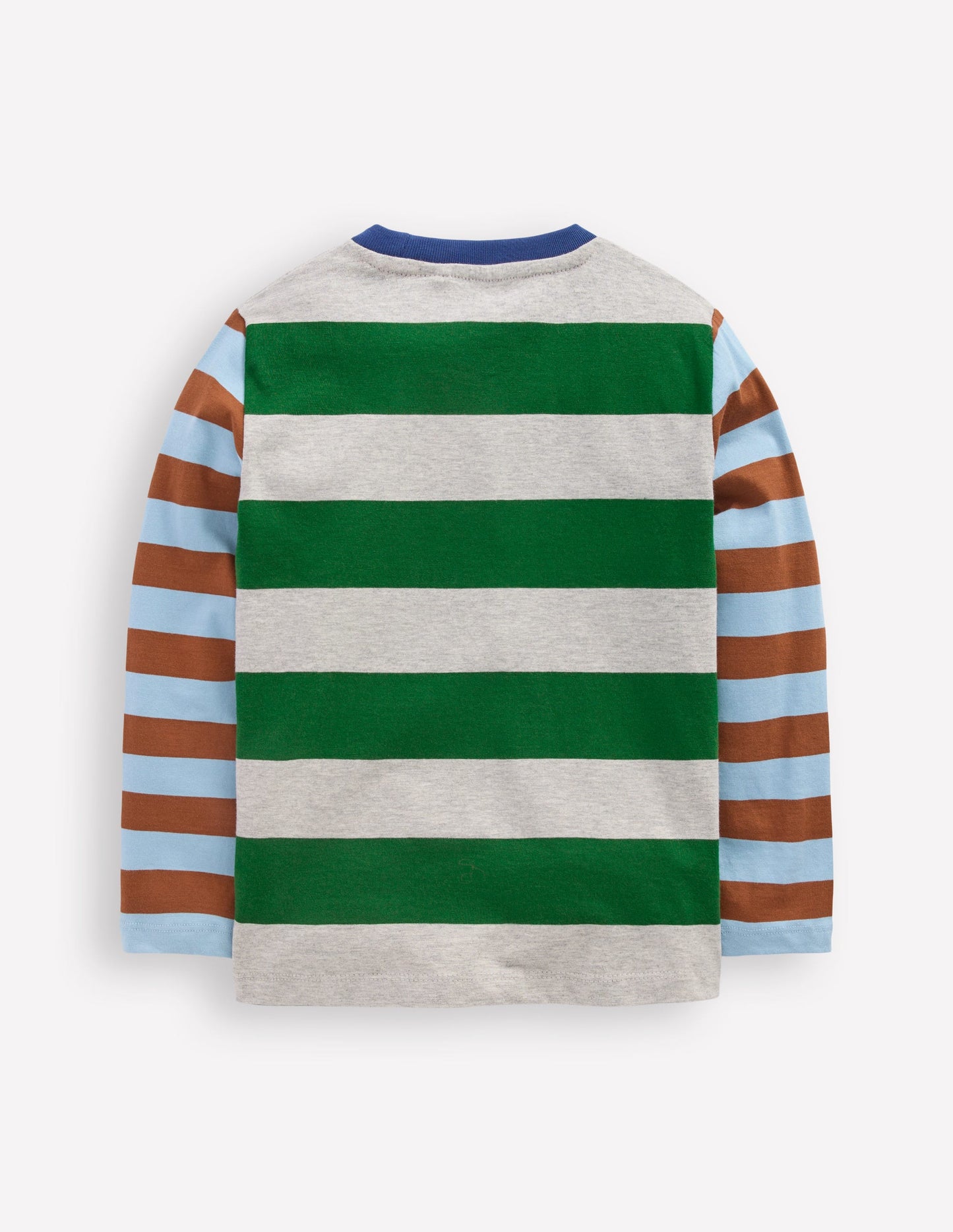 Kuddelmuddel-Langarmshirt-Versetzt bunt gestreift