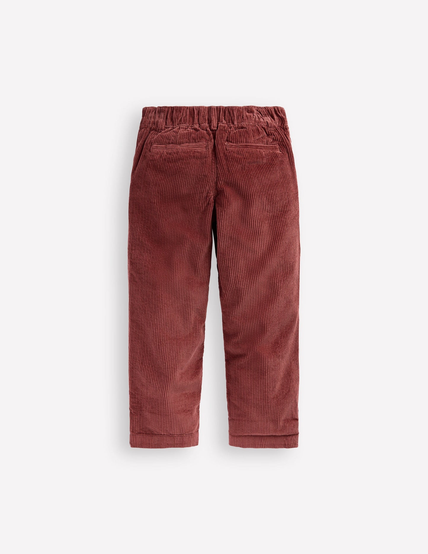 Pantalon plissé sur le devant-Velours côtelé châtaigne