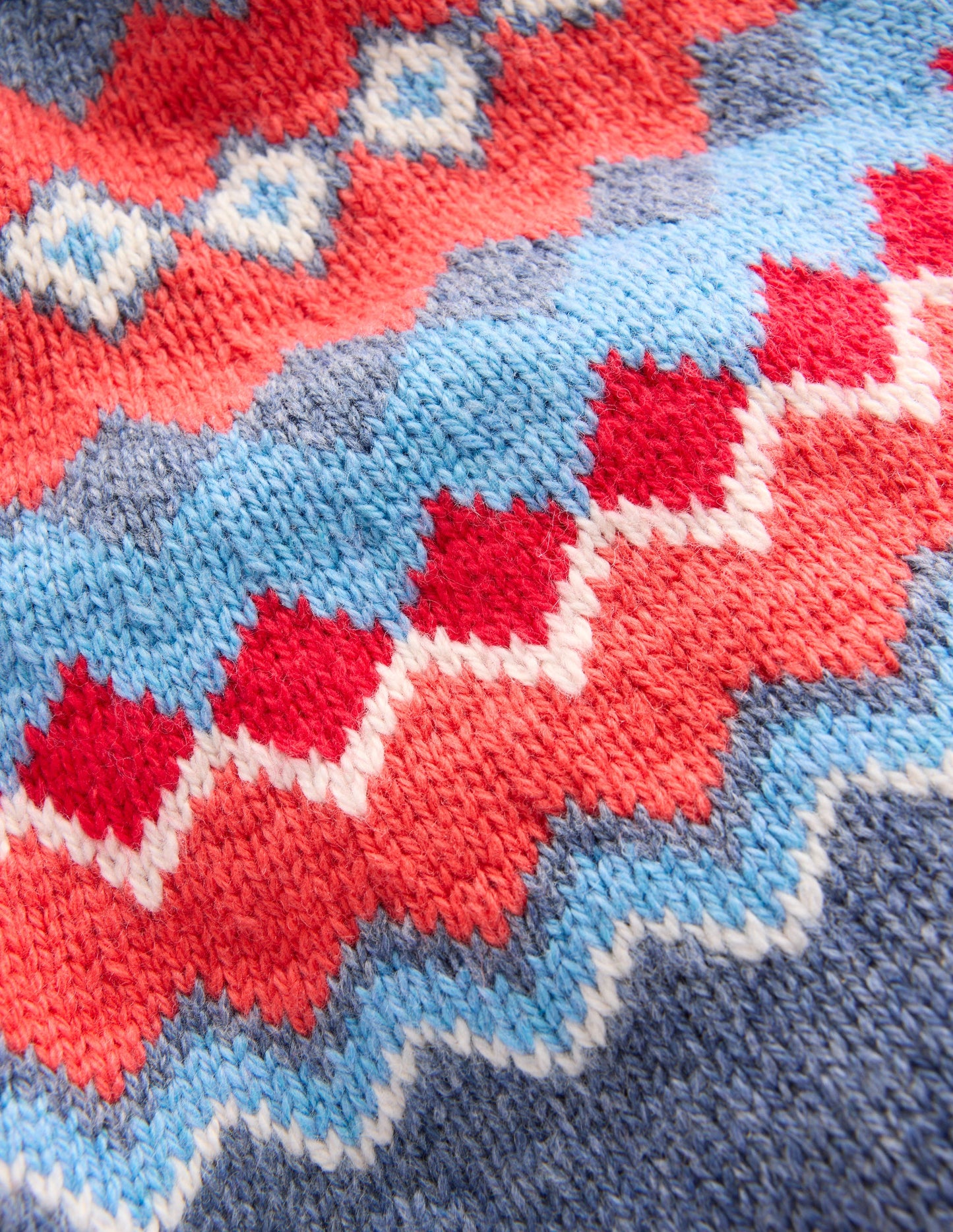 Fair-Isle-Pullover-Blau Klassisch Fair Isle