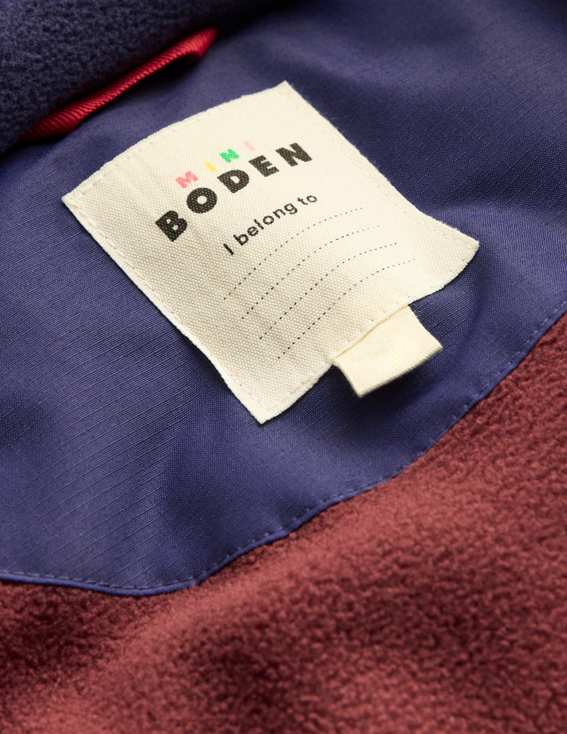 Wattierter Mantel mit Fleecefutter-Ecru/Chalky Pink Stripe-5