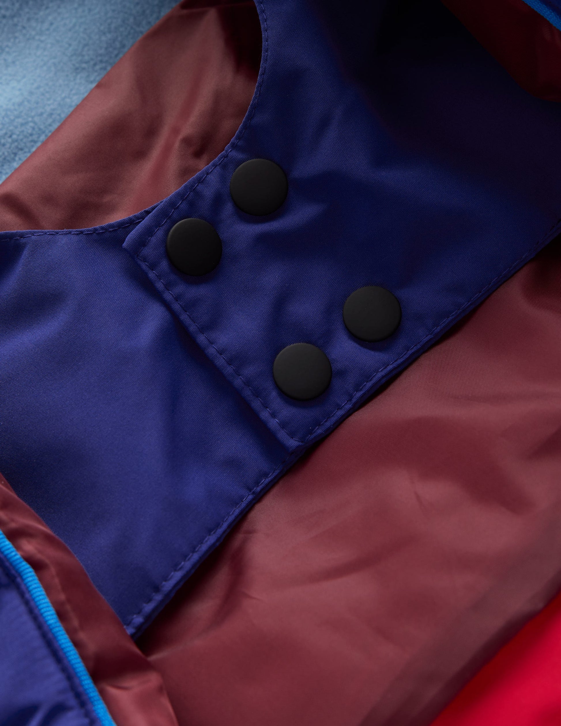 Wasserdichter Allwettermantel-Rot Chevron Blockfarben-5