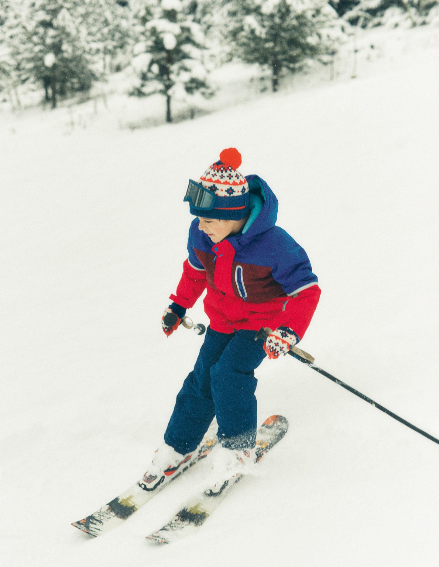 Wasserdichter Allwettermantel-Rot Chevron Blockfarben