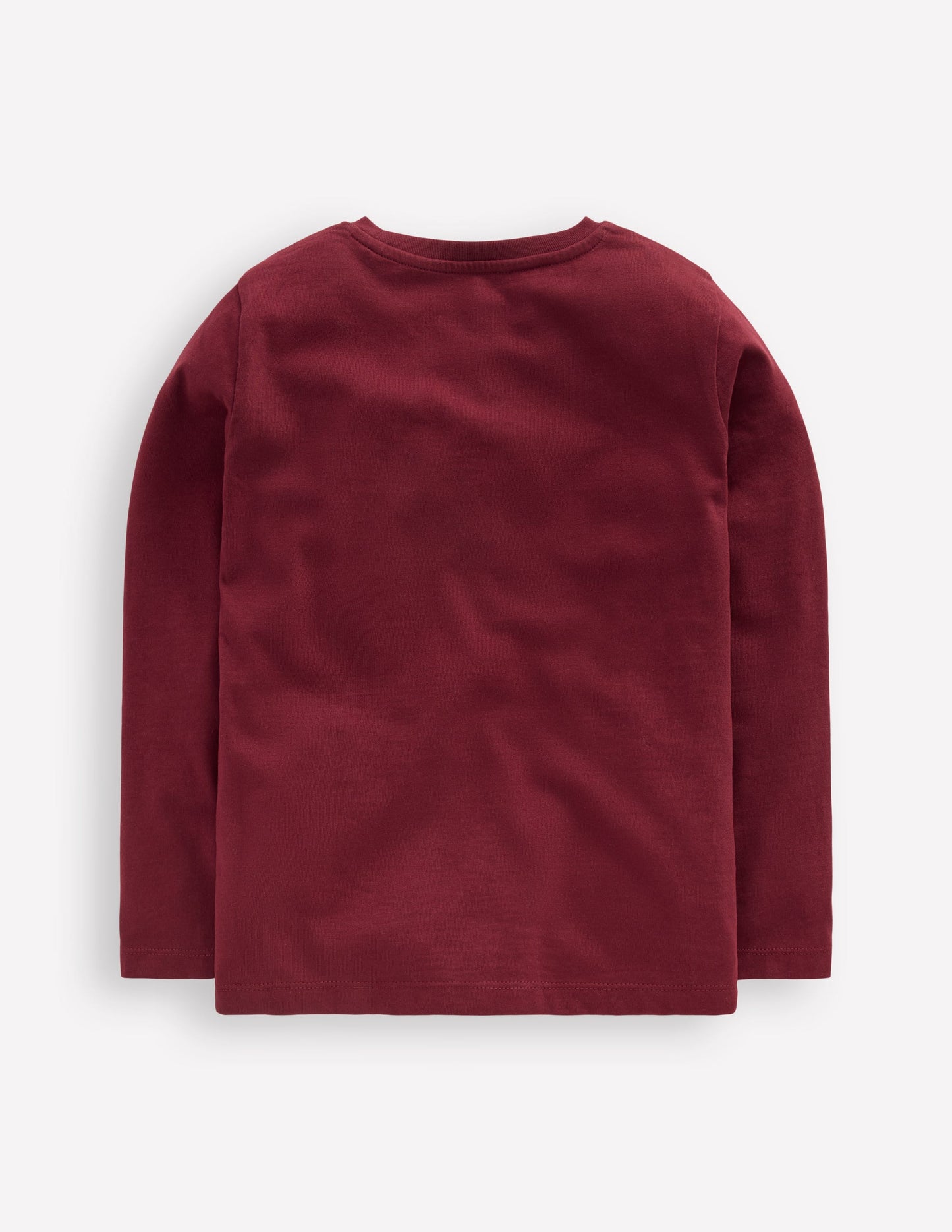Langarmshirt mit Applikation und Reißverschlussdetail-Portwein Rentier