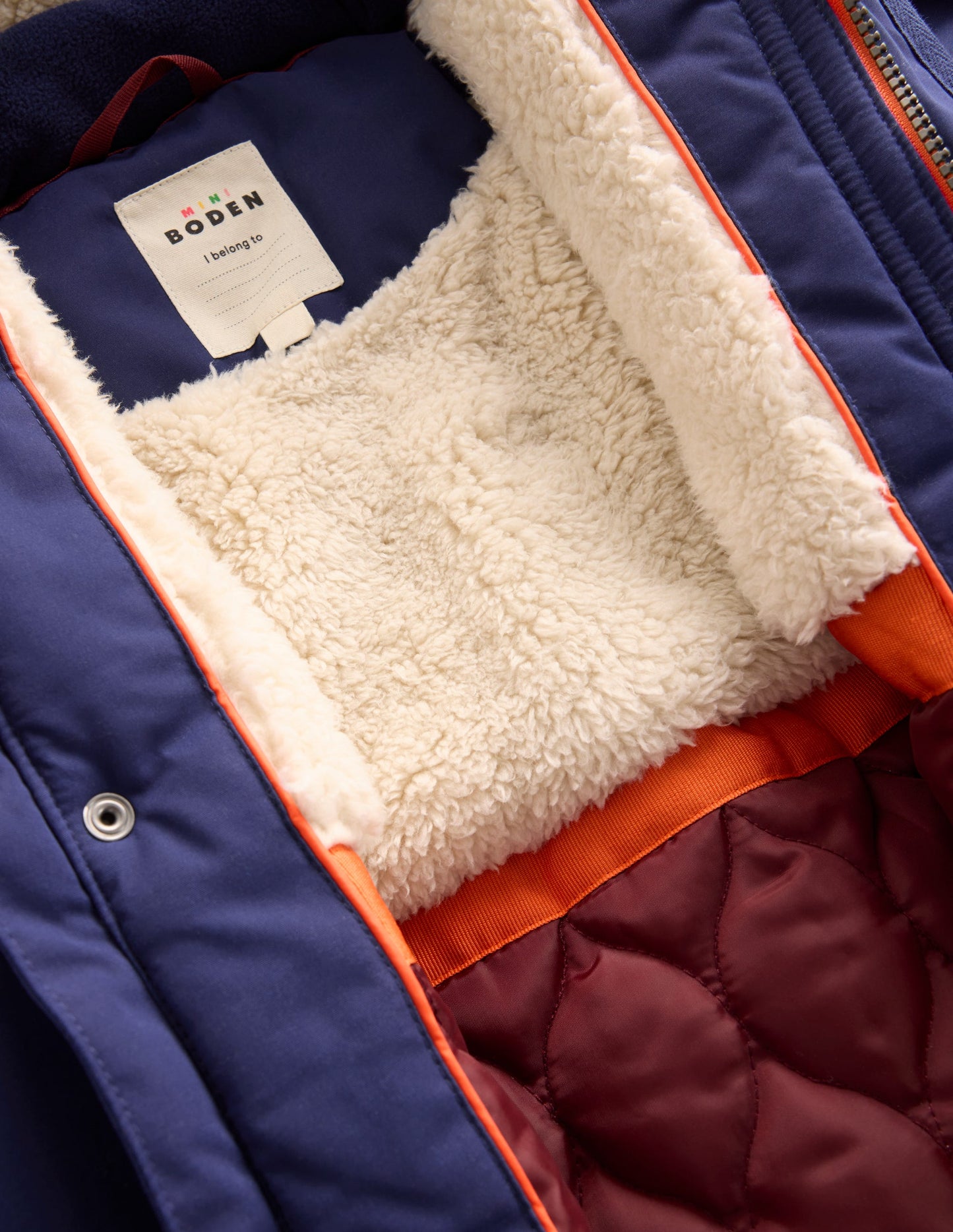 Wasserdichter Parka-Schuluniform-Marineblau
