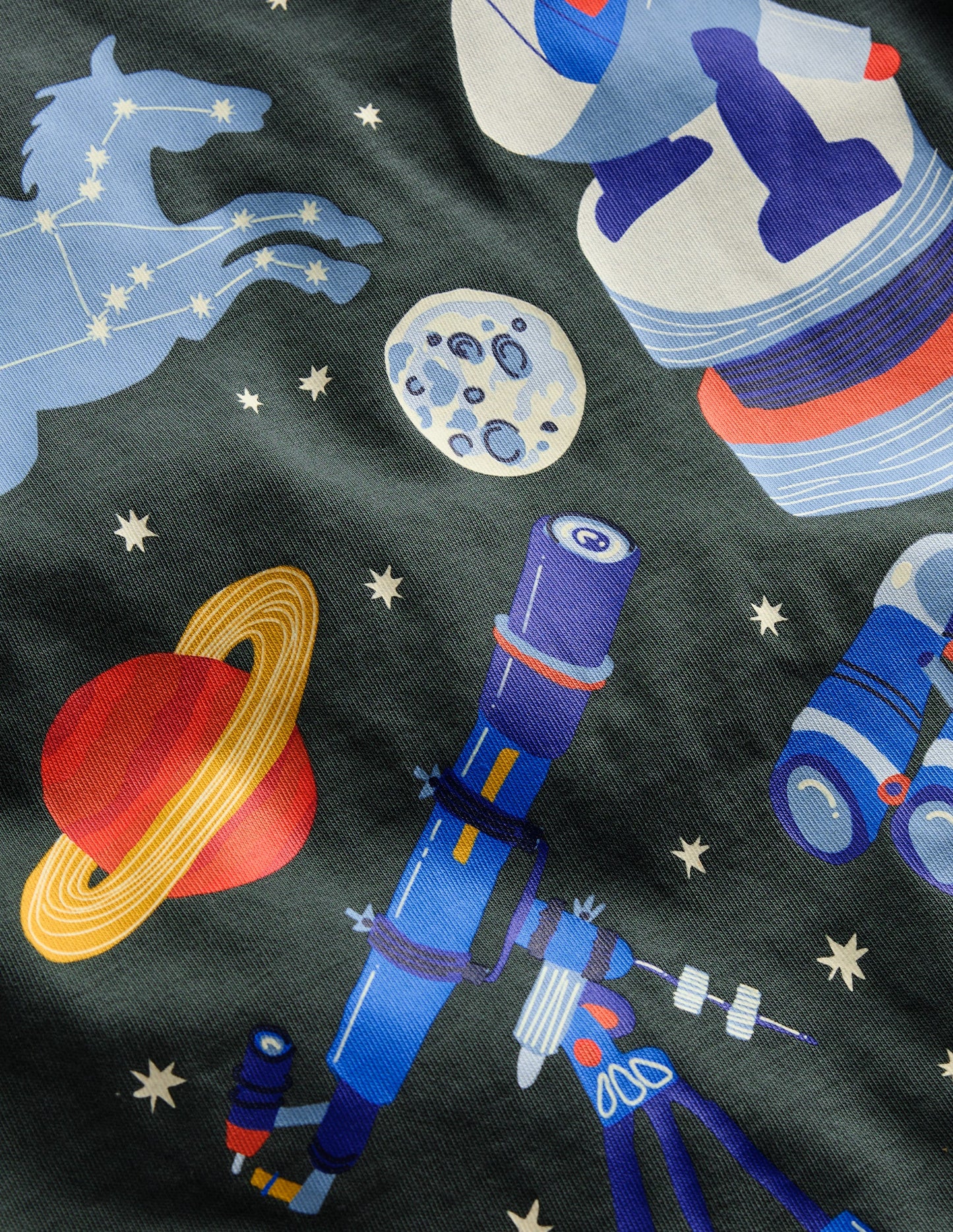 Im Dunkeln leuchtendes Langarmshirt-Rauchgrau Astronomie