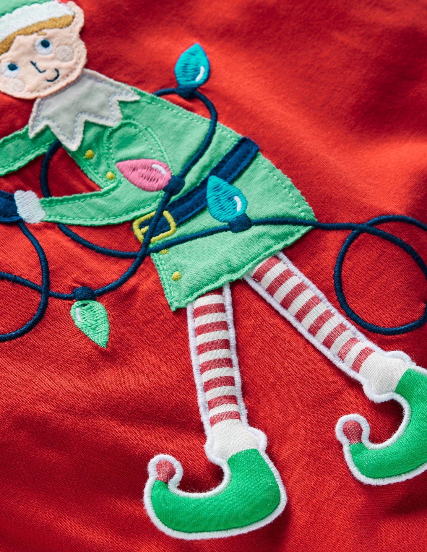 Originelles, langärmliges 3D-T-Shirt-Marsrot Elf