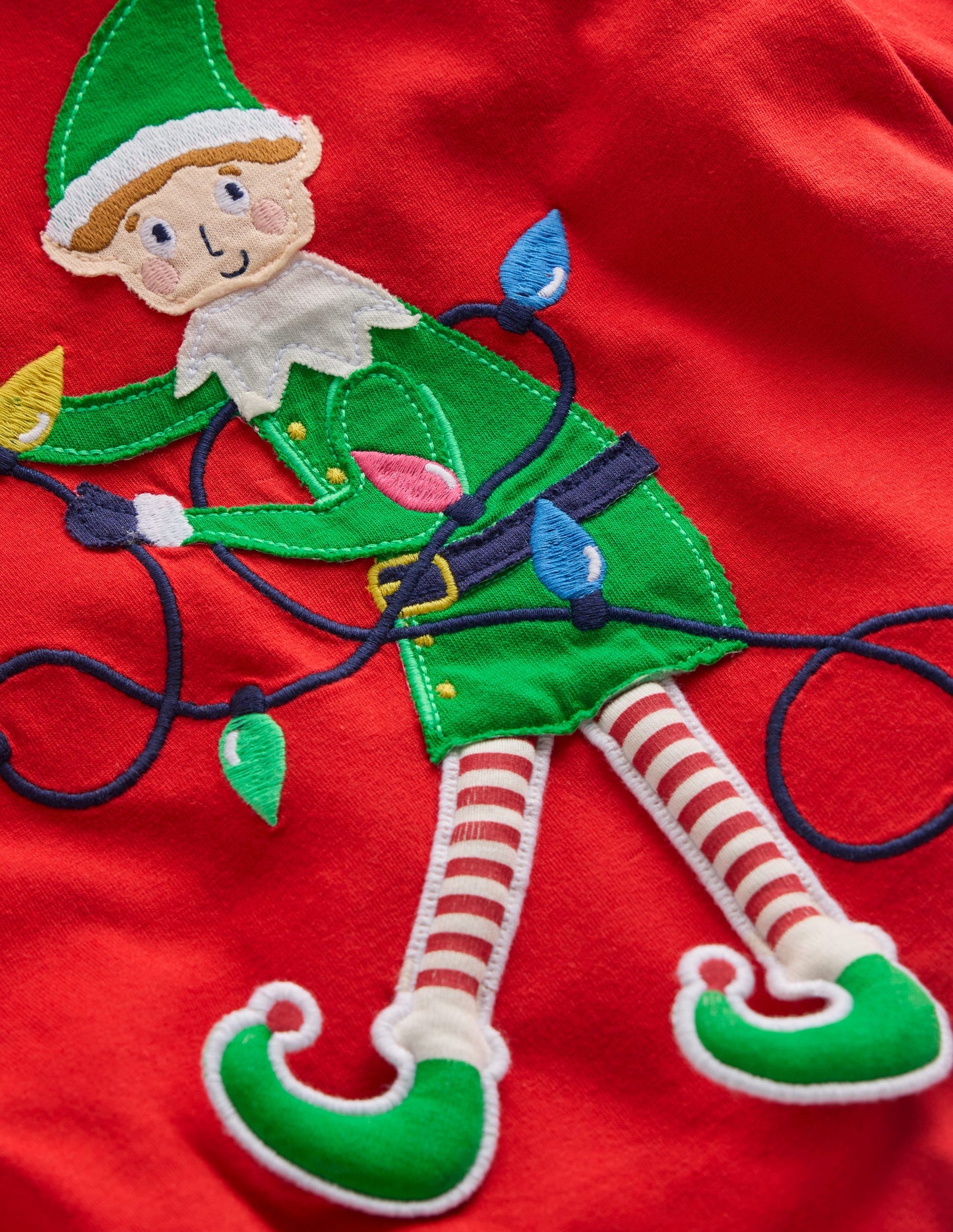 Originelles, langärmliges 3D-T-Shirt-Marsrot Elf