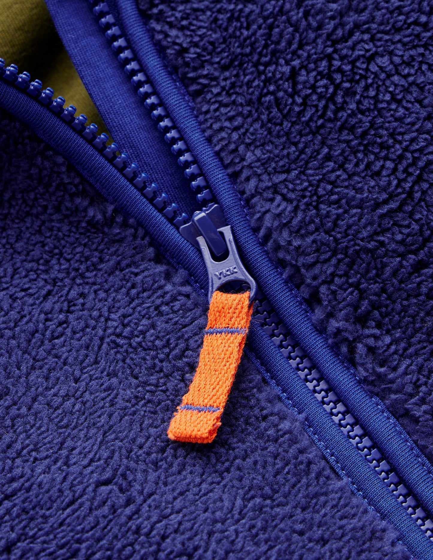 Fleece-Kapuzenjacke mit Halbreißverschluss-Steuerbordblau
