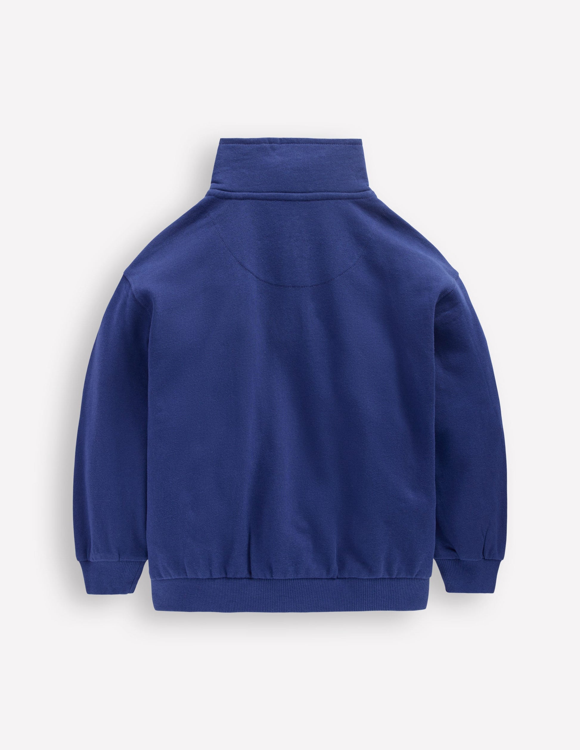 Sweatshirt mit Halbreißverschluss-Marineblau-2