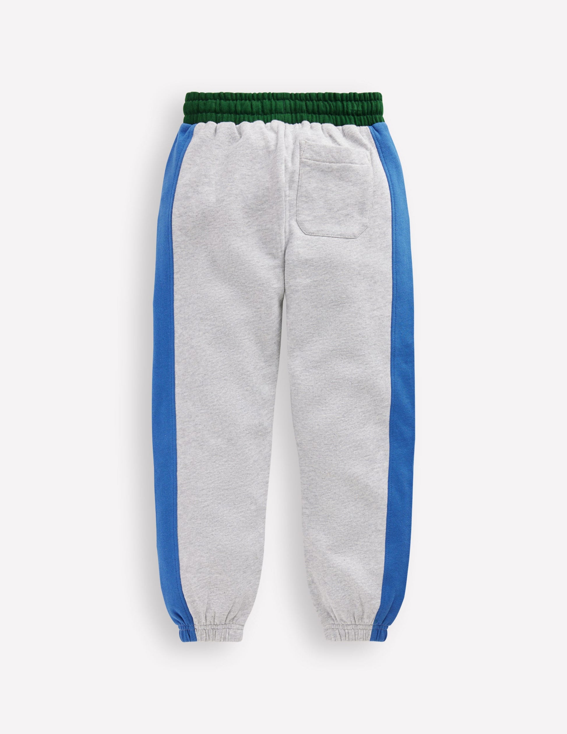 Jogginghose in Blockfarben mit Bündchen-Grau mit Blockfarben-4