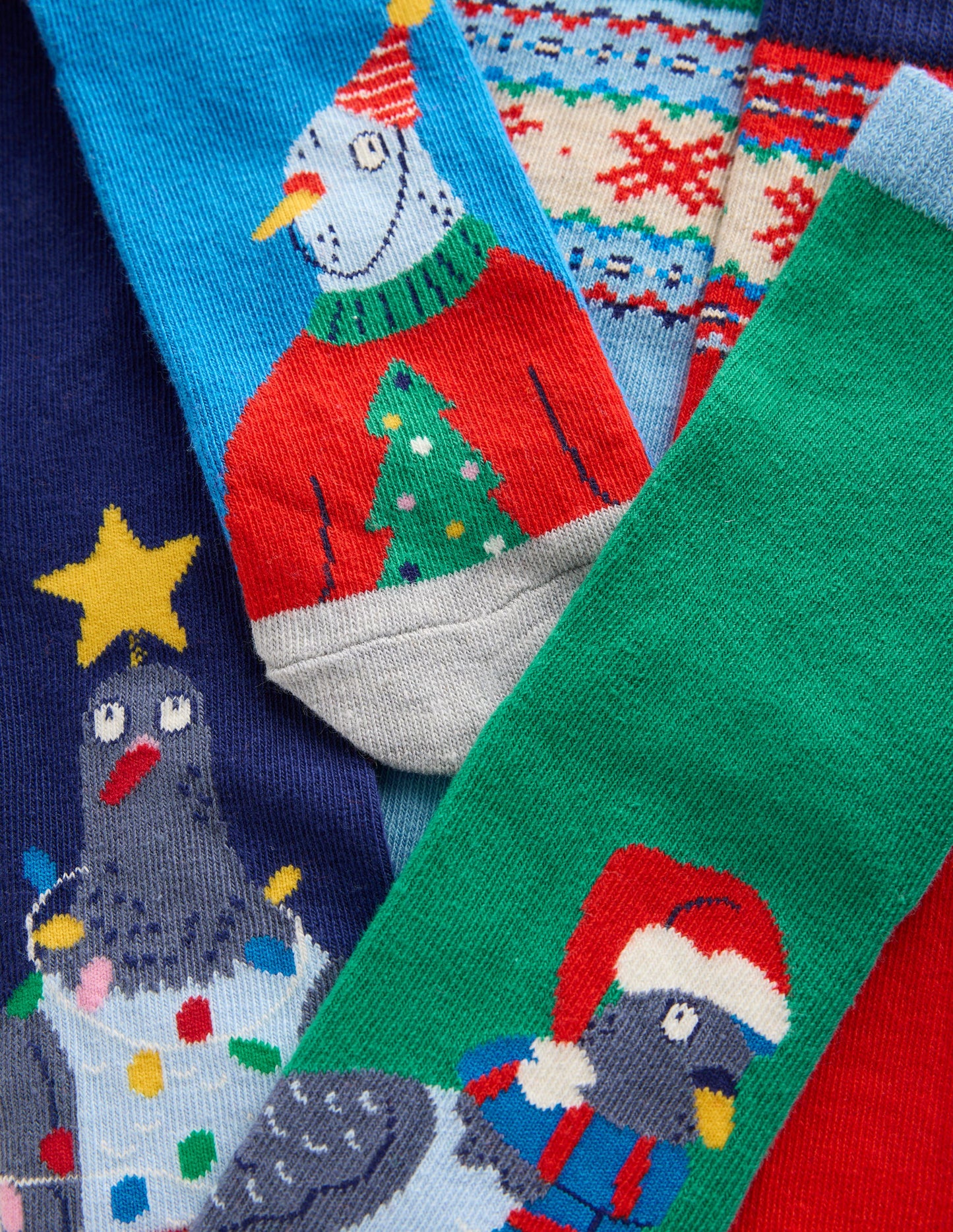 Festliche Socken im 5er-Pack-Weihnachten Tauben