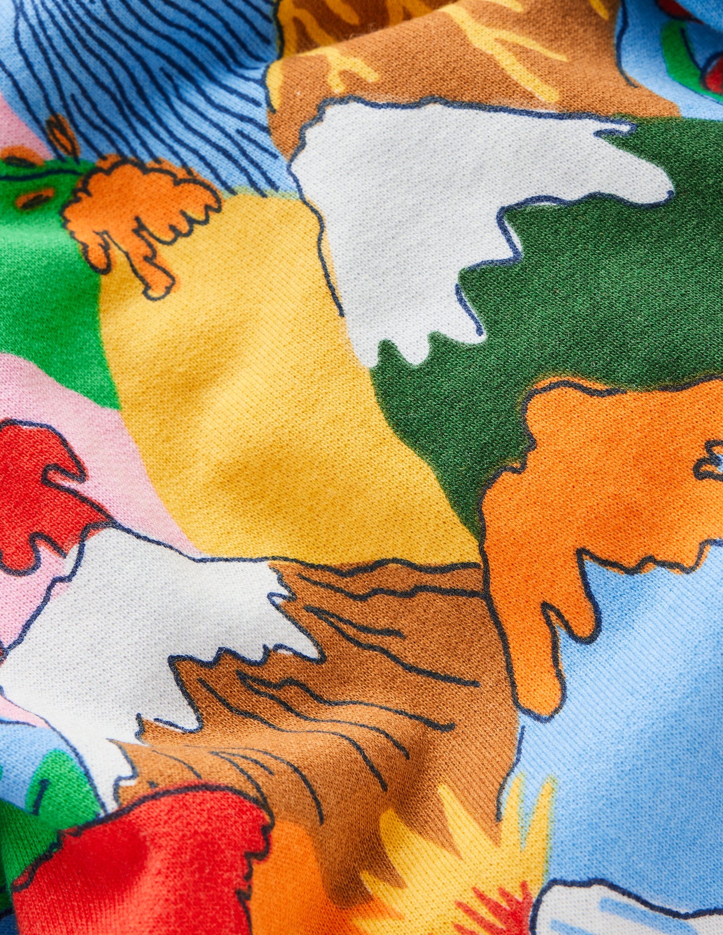 Bedrucktes Sweatshirt für den Alltag-Bunt Vulkane