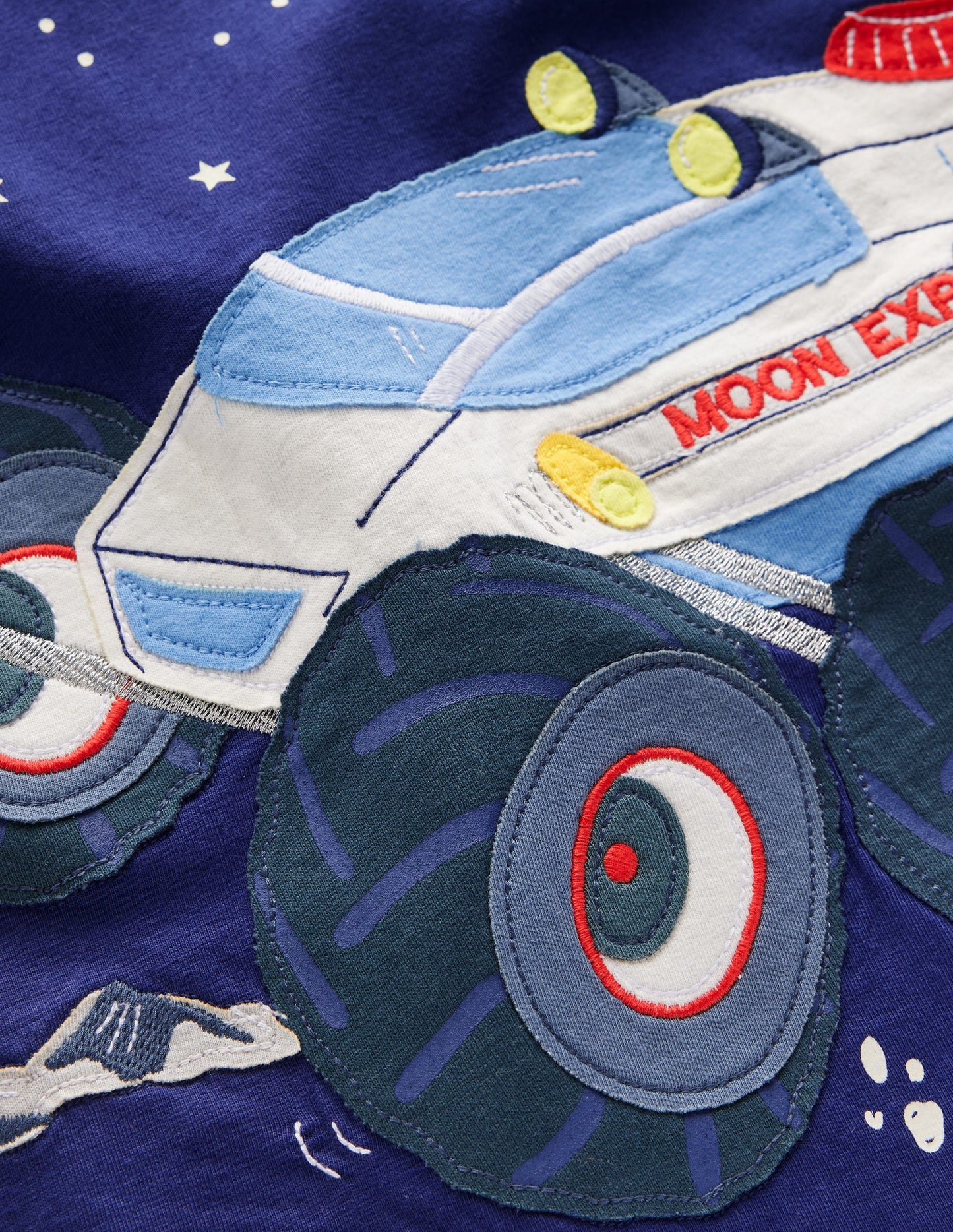 Langärmliges Oberteil mit Applikation-Dämmerungsblau Moon Explorer