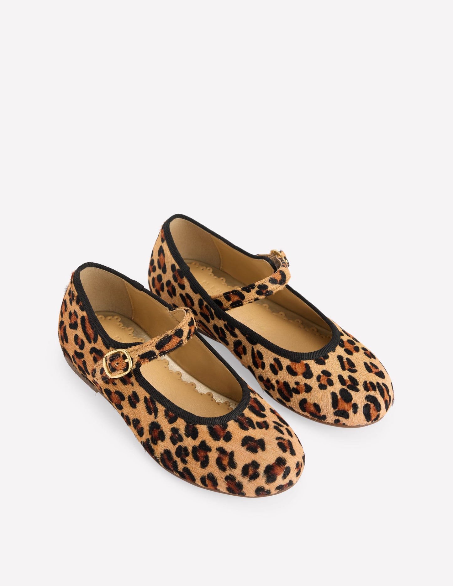 Mary-Jane-Schuhe-Mohair, Leopardenmuster