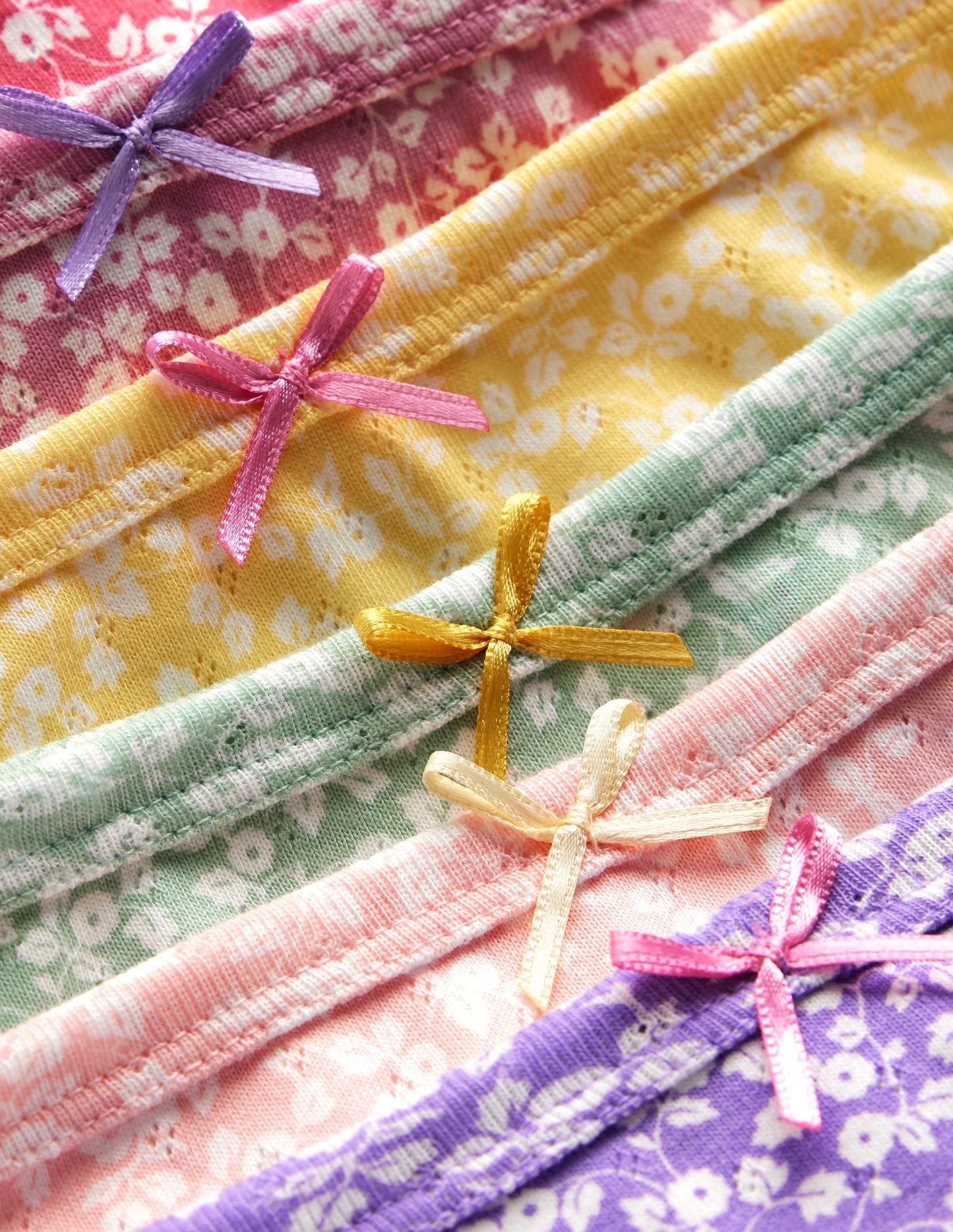 Pointelle-Unterhosen im 7er-Pack-Bunt Kleiner Zweig