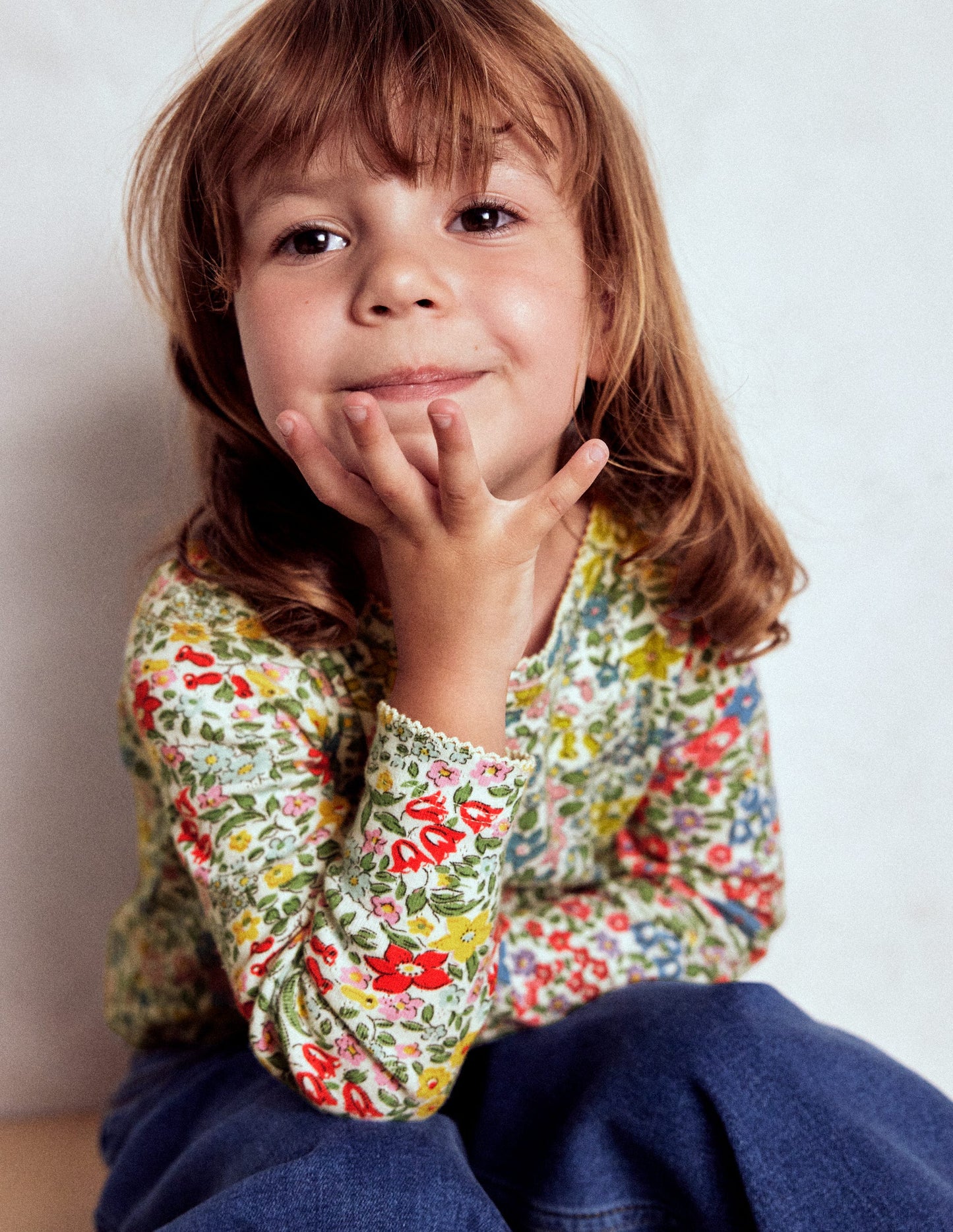 Long Sleeve Pointelle Top-Hotch Potch Floral