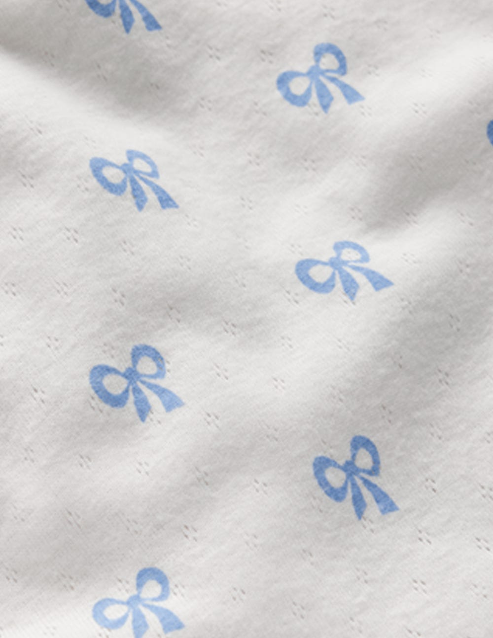 Top manches longues en pointelle-Petits nœuds