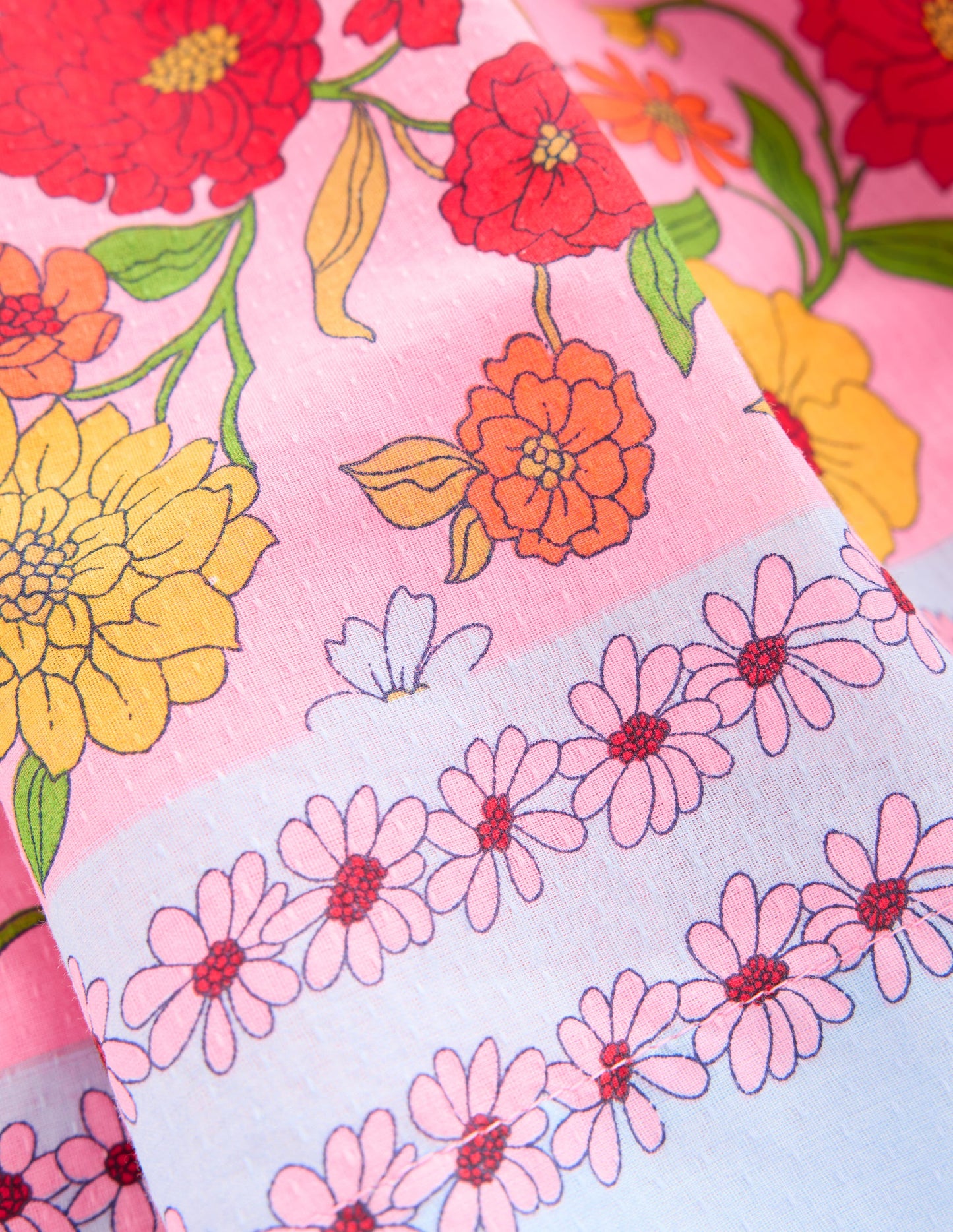 Madeline Gewebtes Kleid-Pink Geblümt