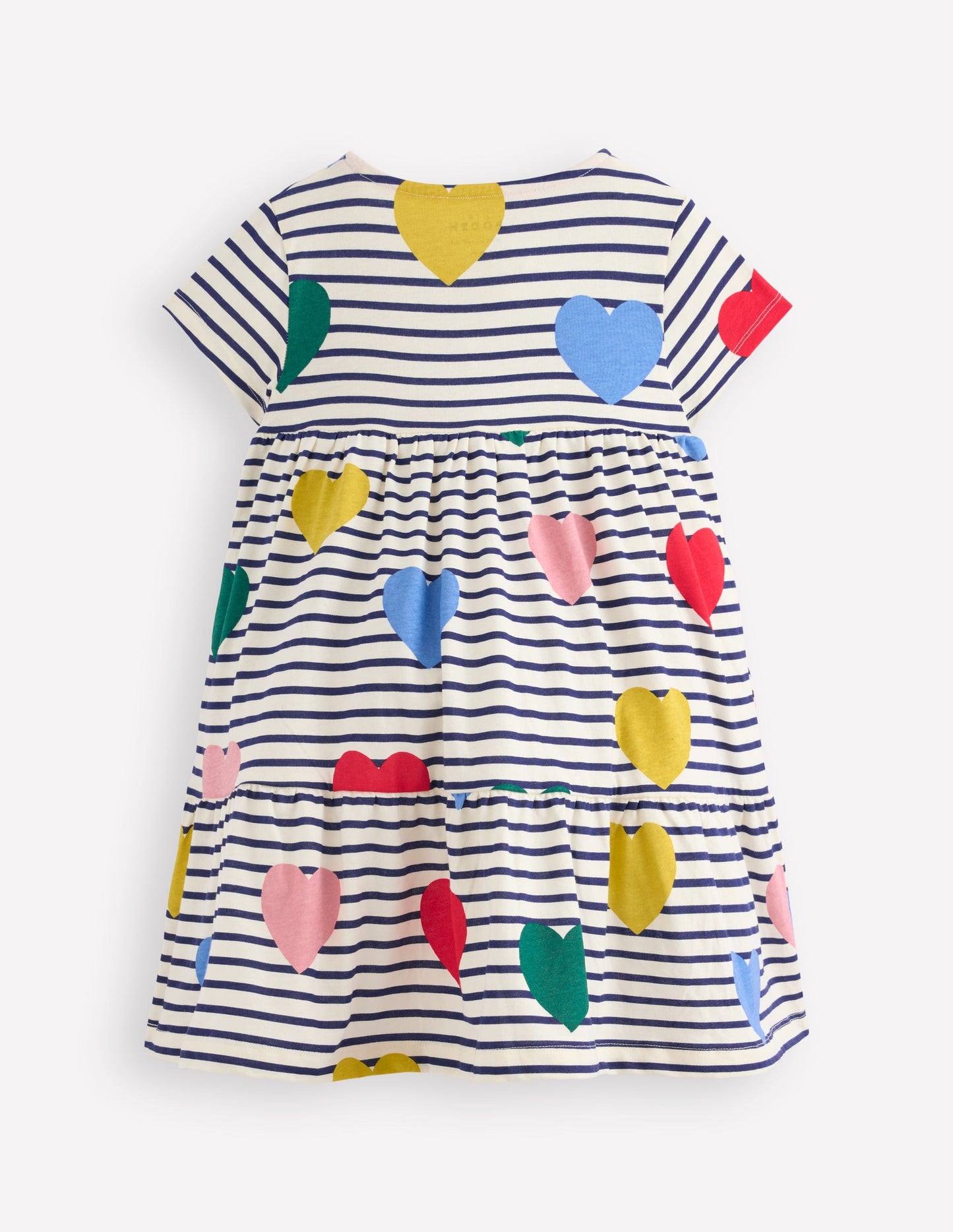 Ariel Jerseykleid zum Herumwirbeln-Bunt Herz Streifen
