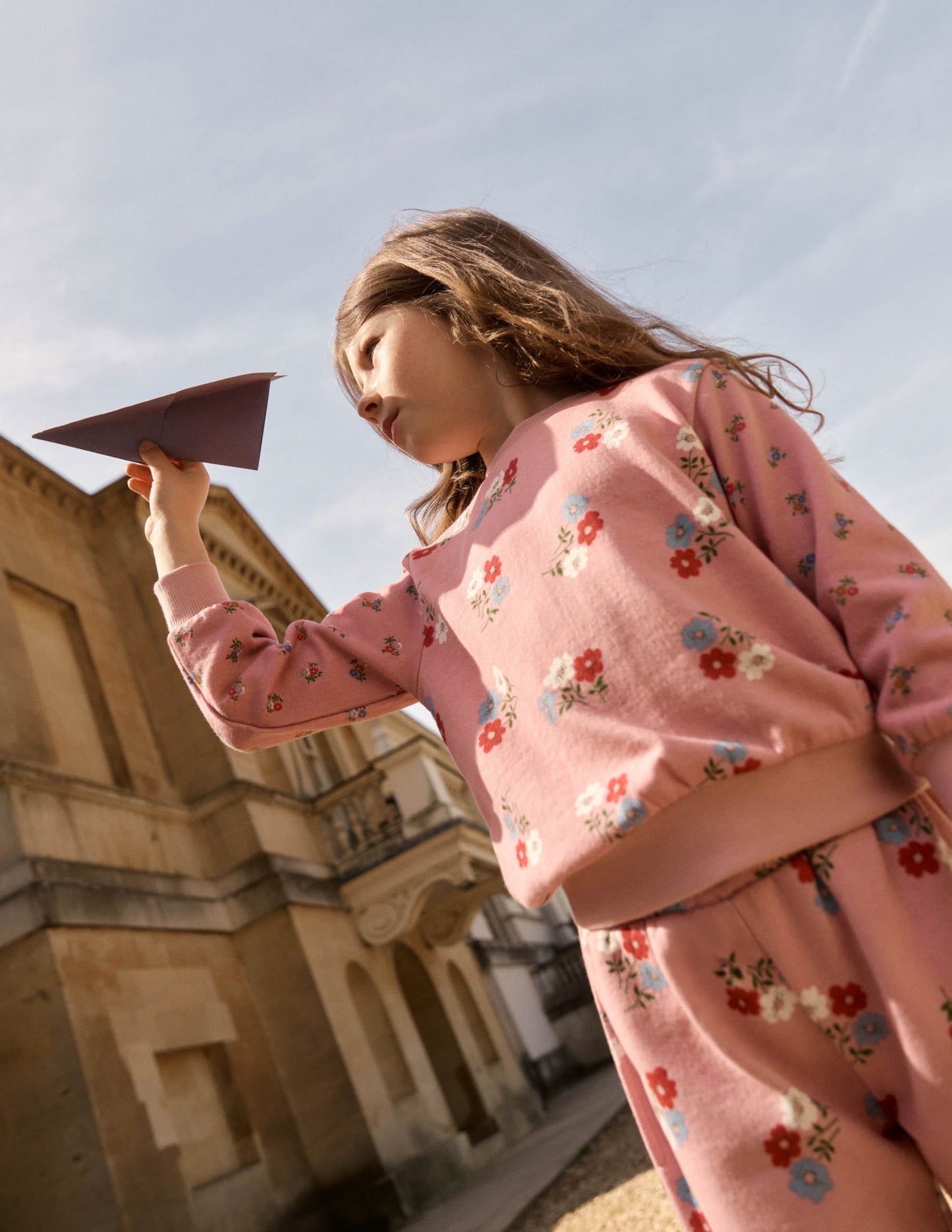 Bedrucktes Sweatshirt-Kuddelmuddel Blumenmuster