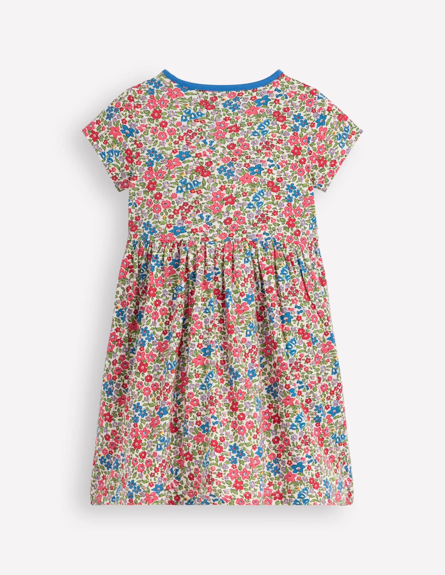 T-Shirt-Kleid mit Applikationen-Rosarot Blumenbeet Herzen
