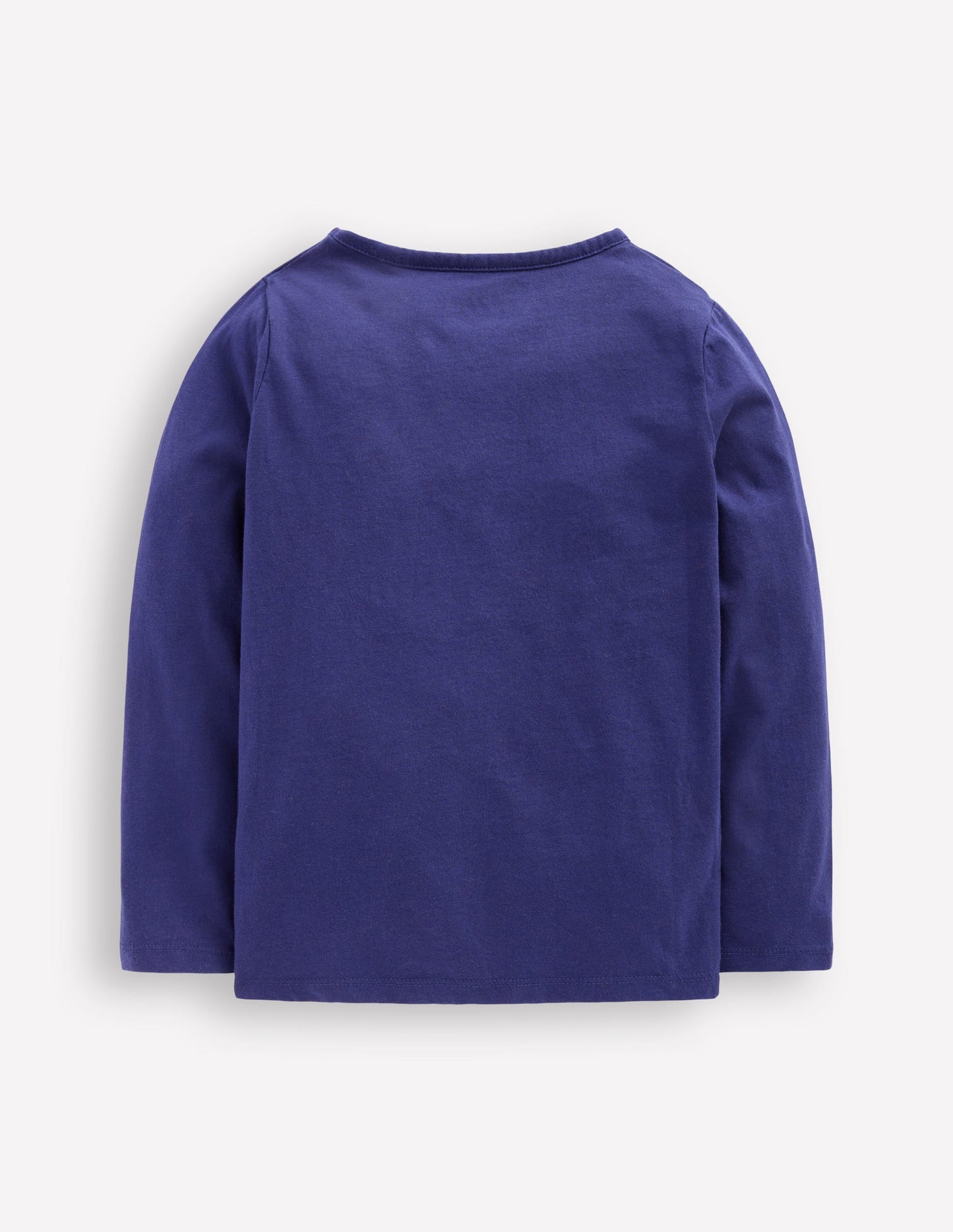 Langarmshirt aus Bouclé-Segelblau, Einhorn