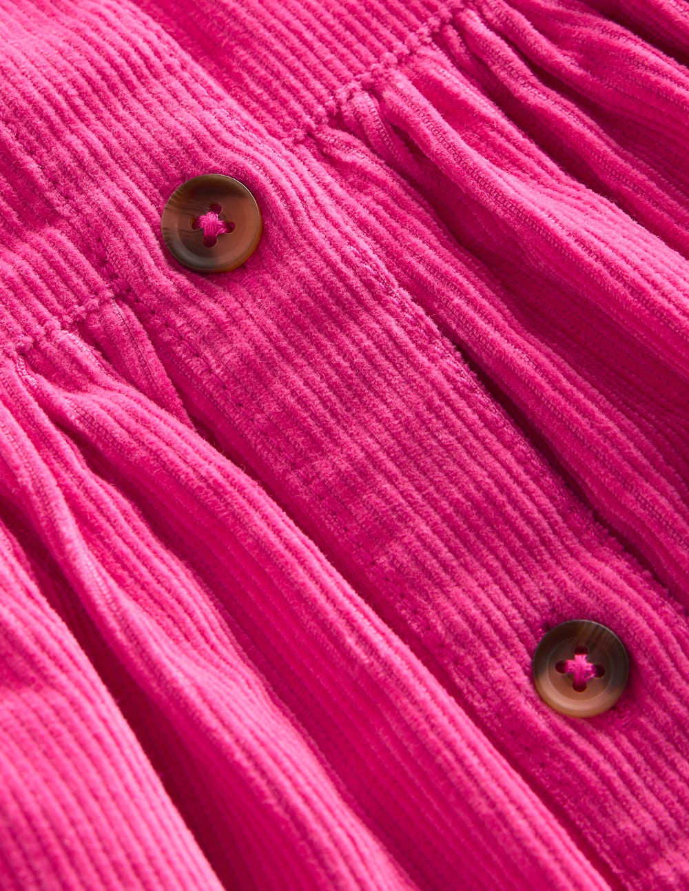 Robe chasuble boutonnée-Rose Framboise
