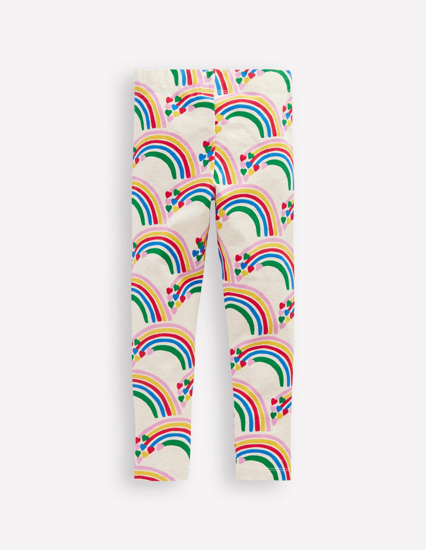 Lustige Leggings-Haferbeige Meliert Regenbogenherzen
